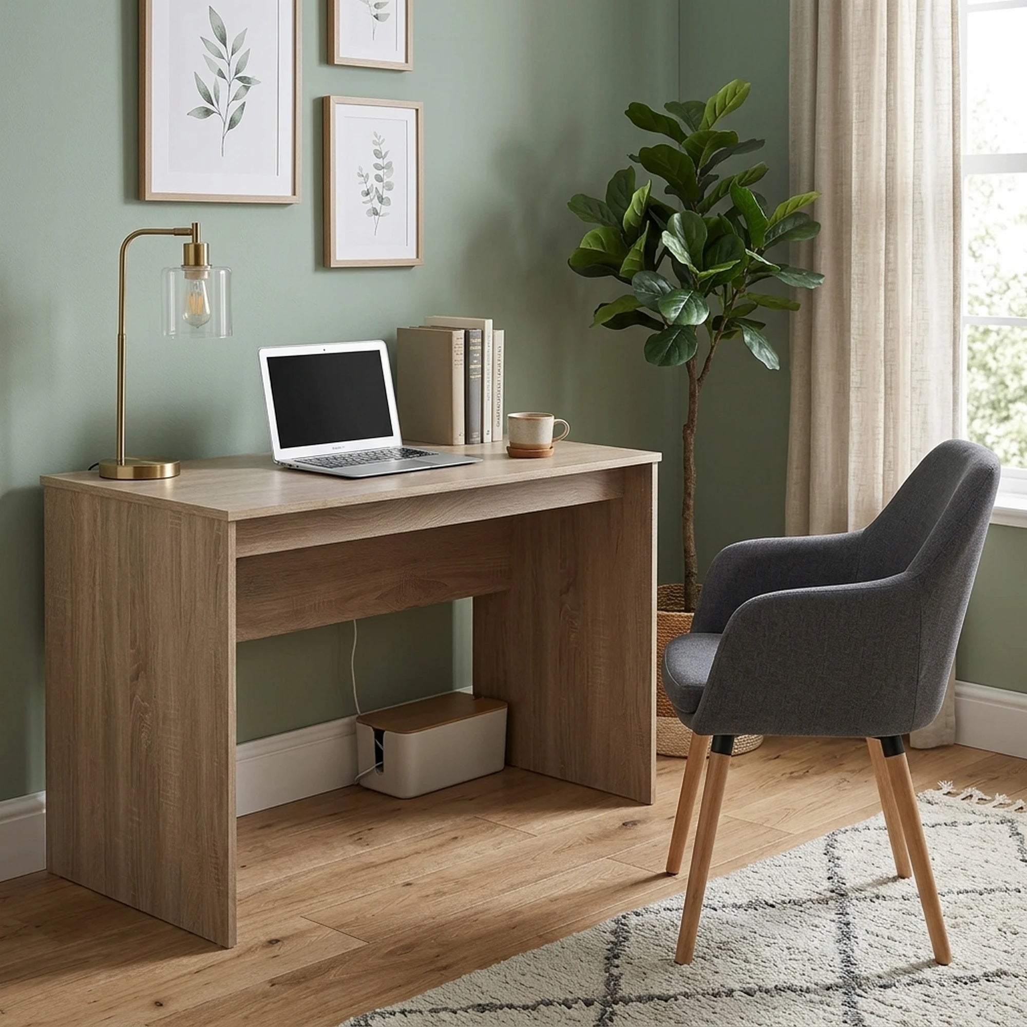 Masa birou TEMPO ASISTENT NEW 021 PI, stejar sonoma, PAL melaminat, 120x70x76 cm