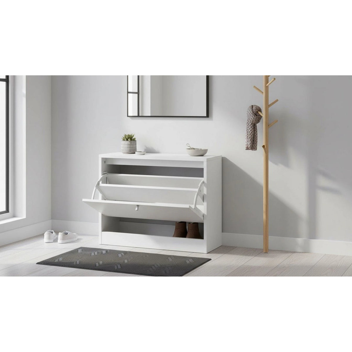 Pantofar FATMA NEW, alb, PAL, 60x24x45 cm