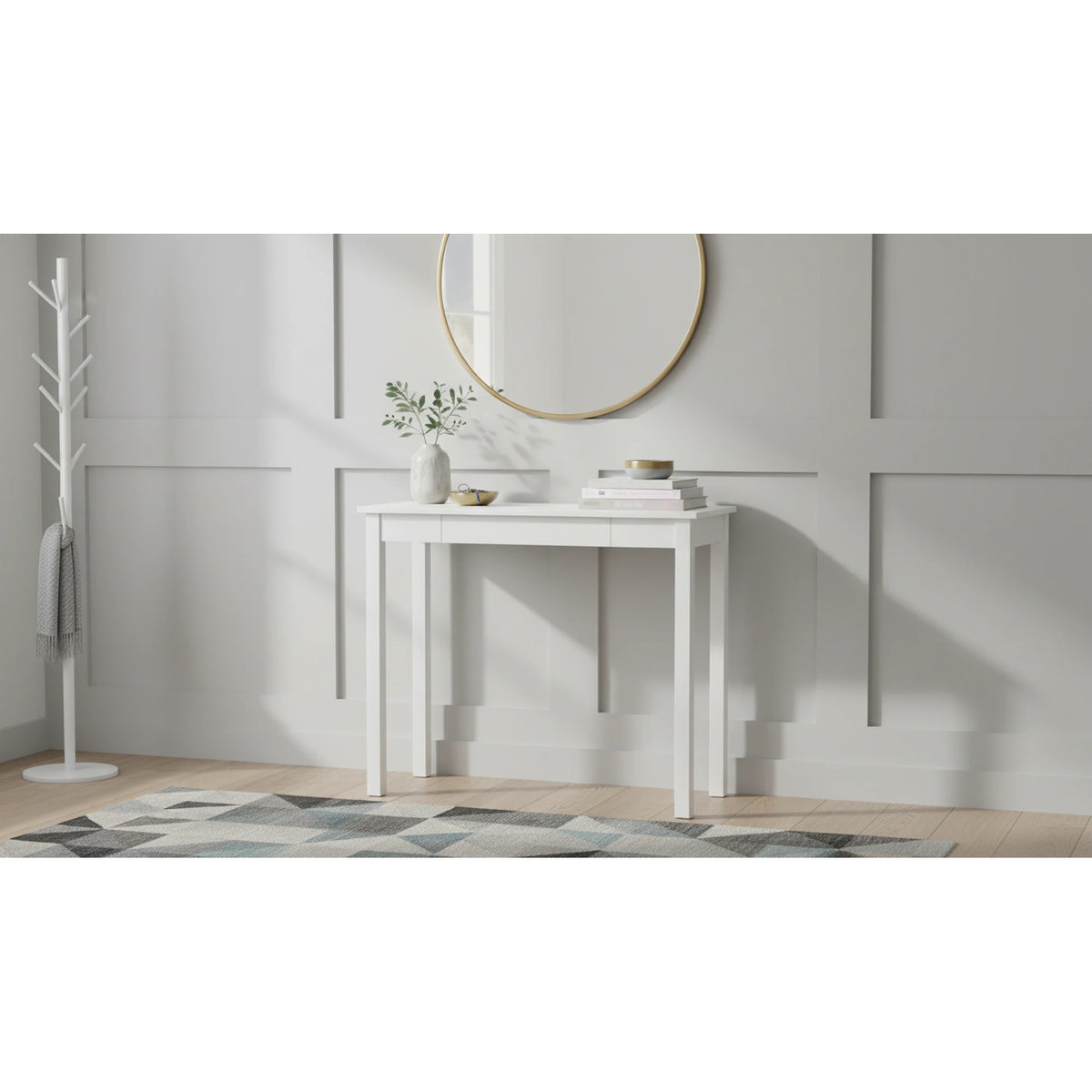 Consola AMYNTAS, alb, 80x40x75 cm