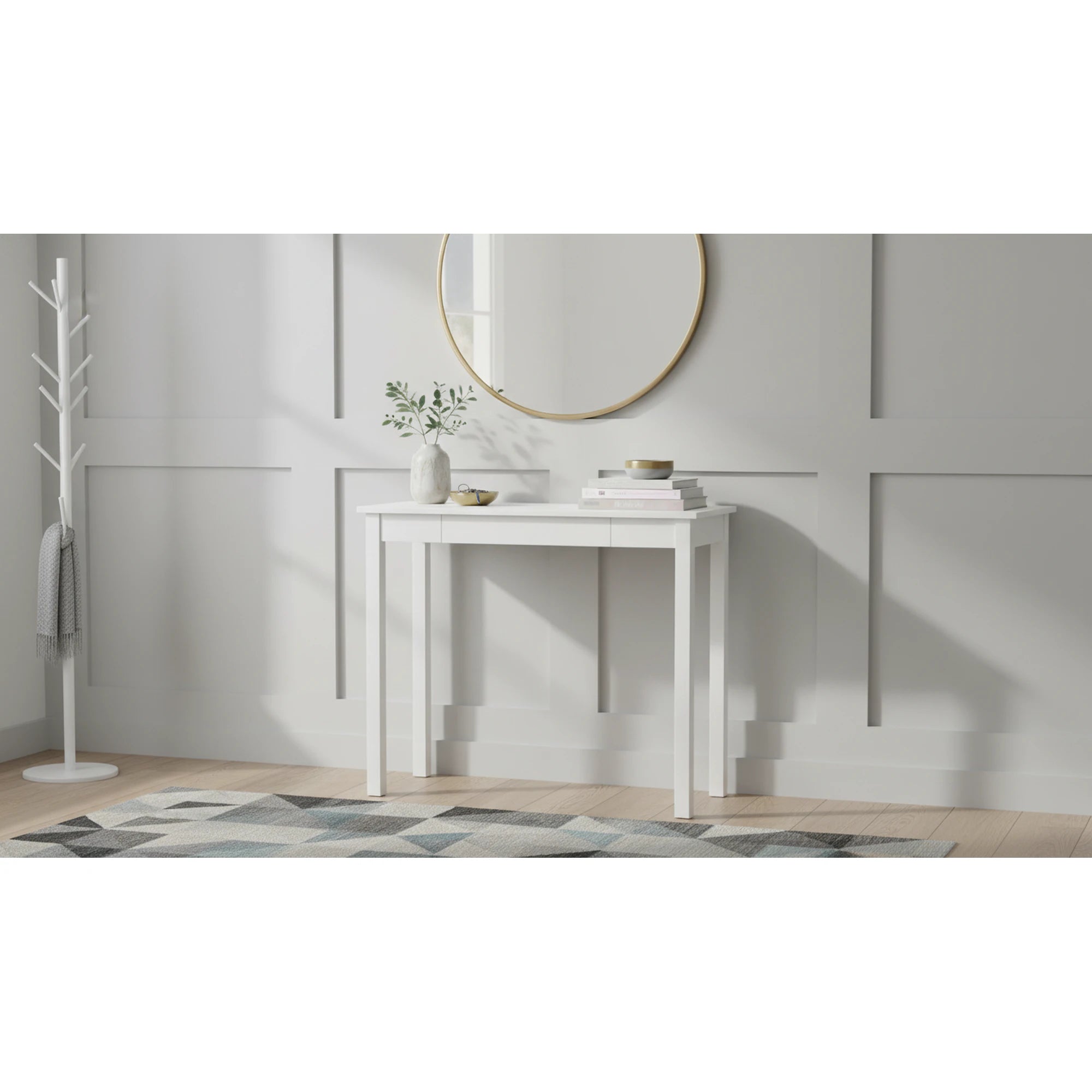 Consola AMYNTAS, alb, 80x40x75 cm
