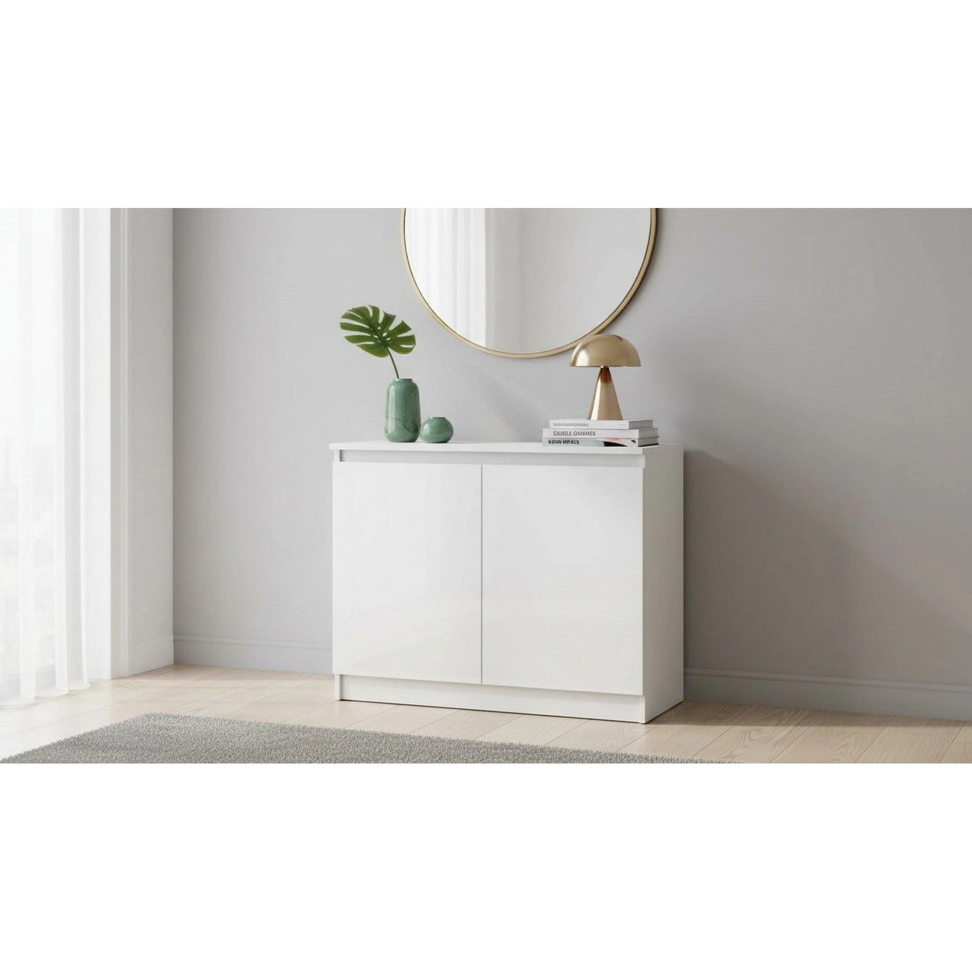 Comoda HANY NEW 008, alb, DTD laminat, 90x49x74 cm