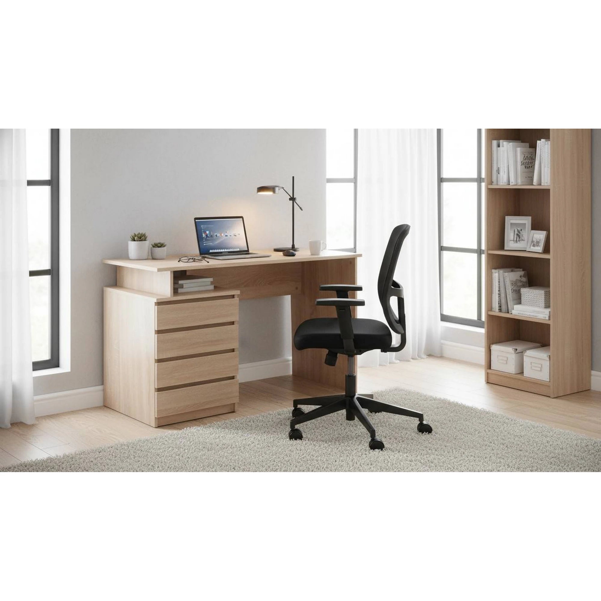Birou HANY NEW, stejar sonoma, DTD laminat, 118x60x75 cm
