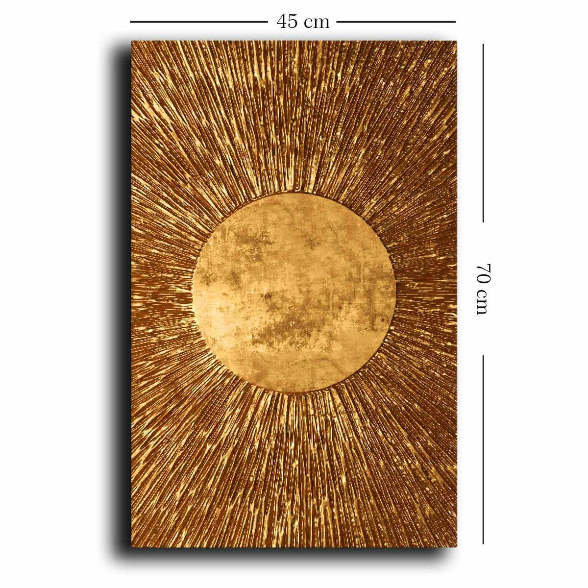 Tablou decorativ pe pânză, 4570NISC-023, Auriu