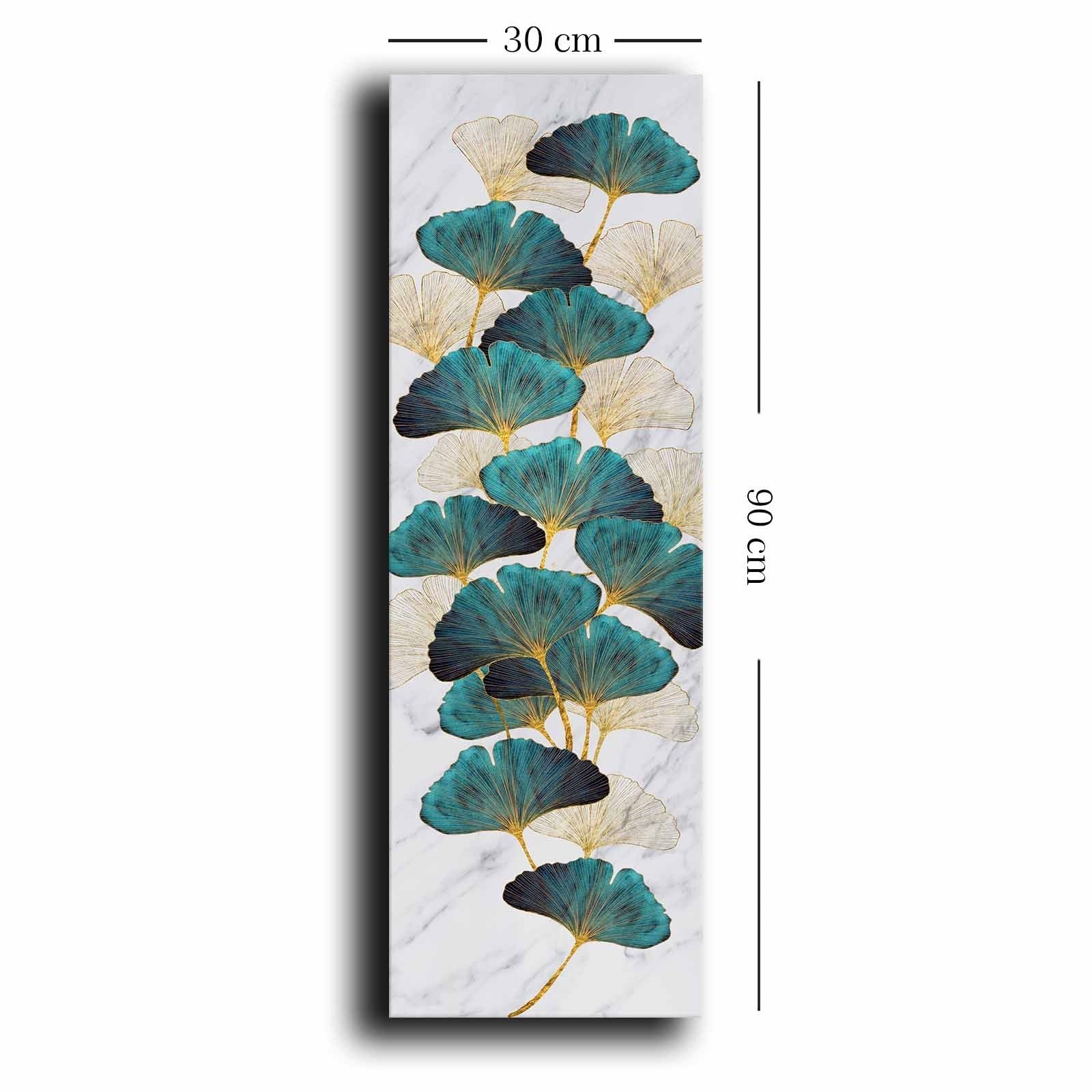 Tablou decorativ pe pânză, 3090NISC-005, Auriu / Verde / Alb / Bej