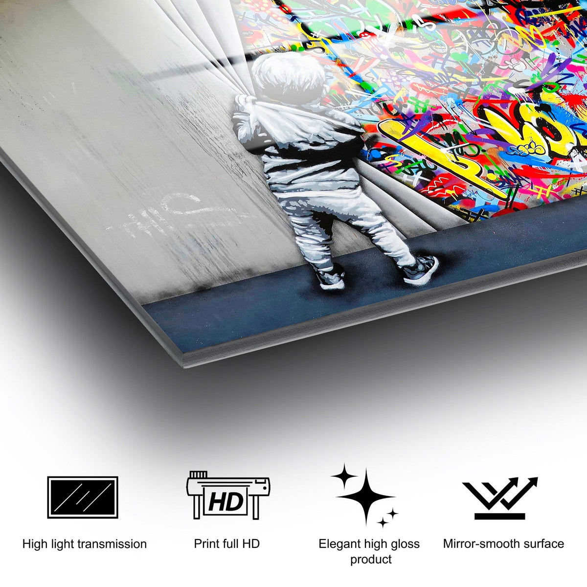 Tablou decorativ din sticlă securizată, UV-782 70 x 100, Multicolor