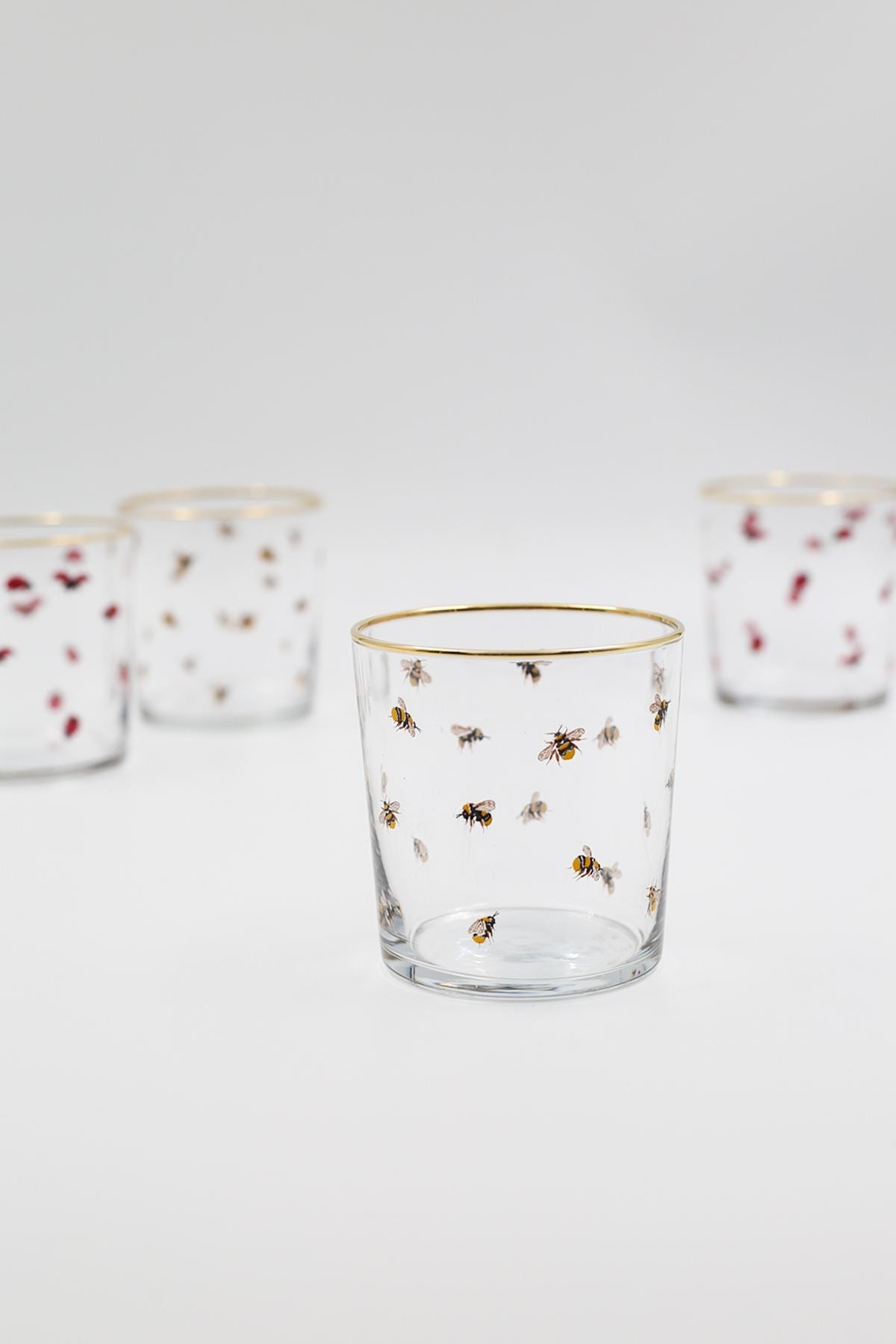 Set pahare (4 piese), Lady 380, Auriu / Transparent