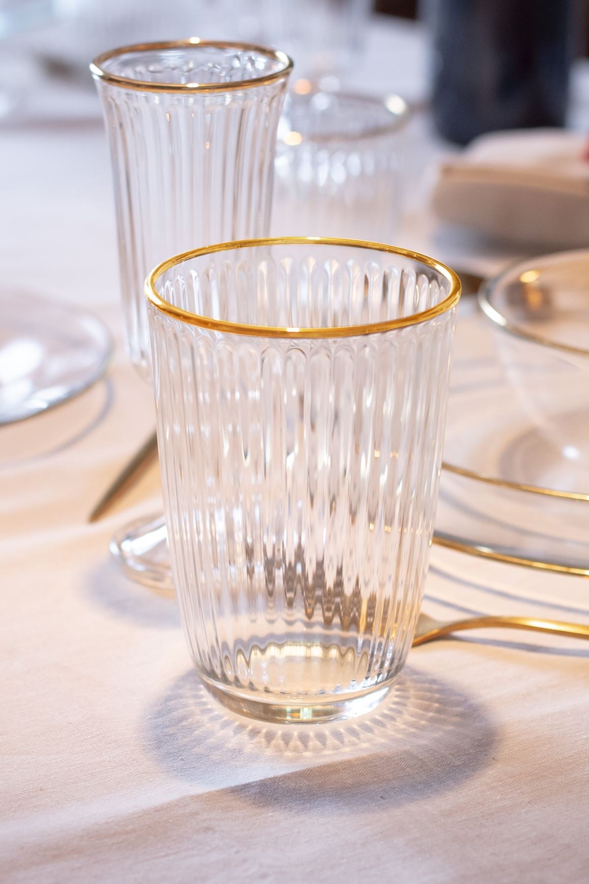 Set pahare (4 piese), Splendid 395, Auriu / Transparent