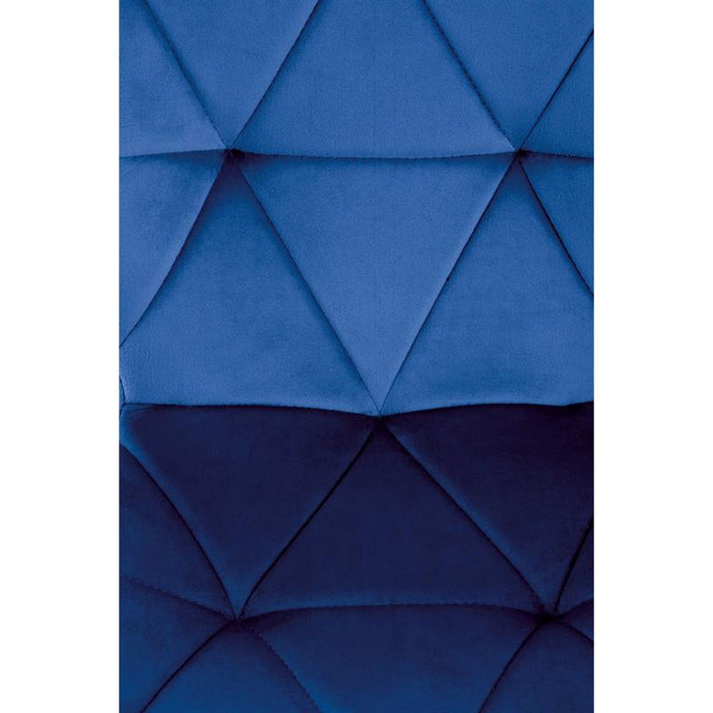 Scaun tapitat K453, albastru, stofa catifelata, 48x53x86 cm