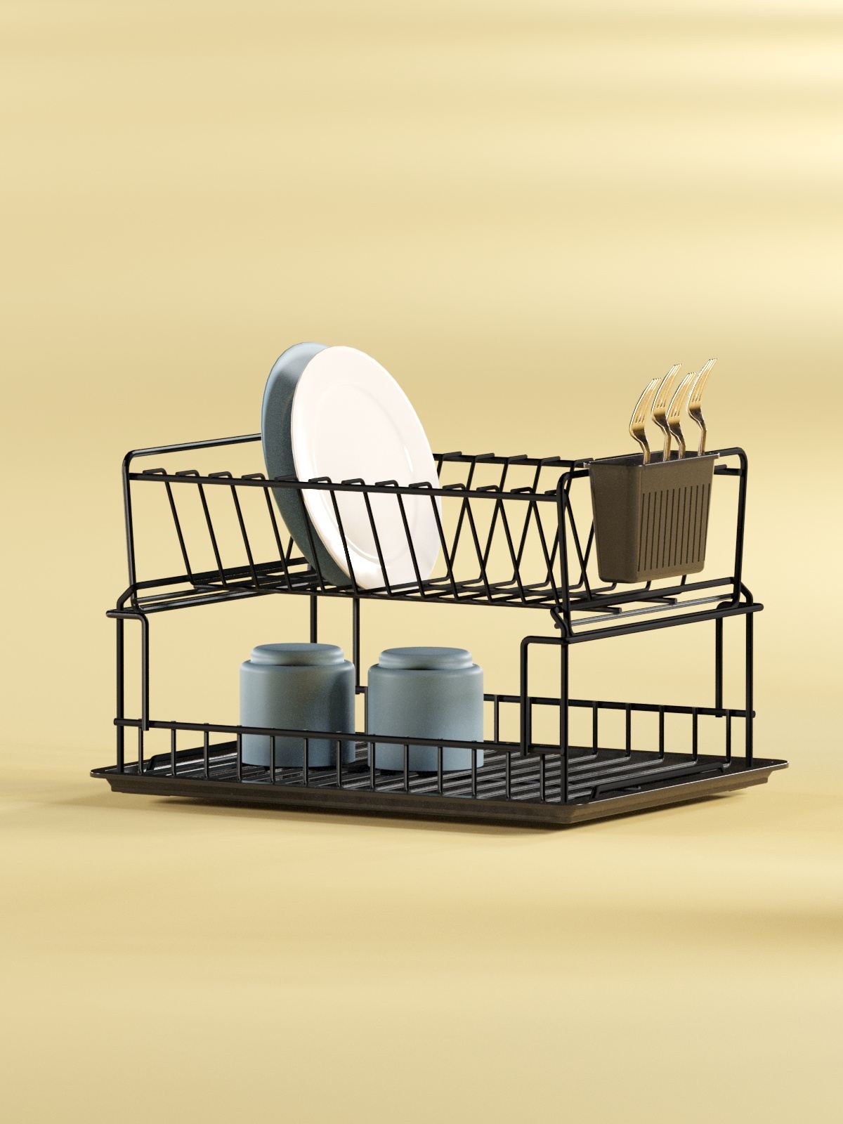 Suport vase, SM004-B, Negru