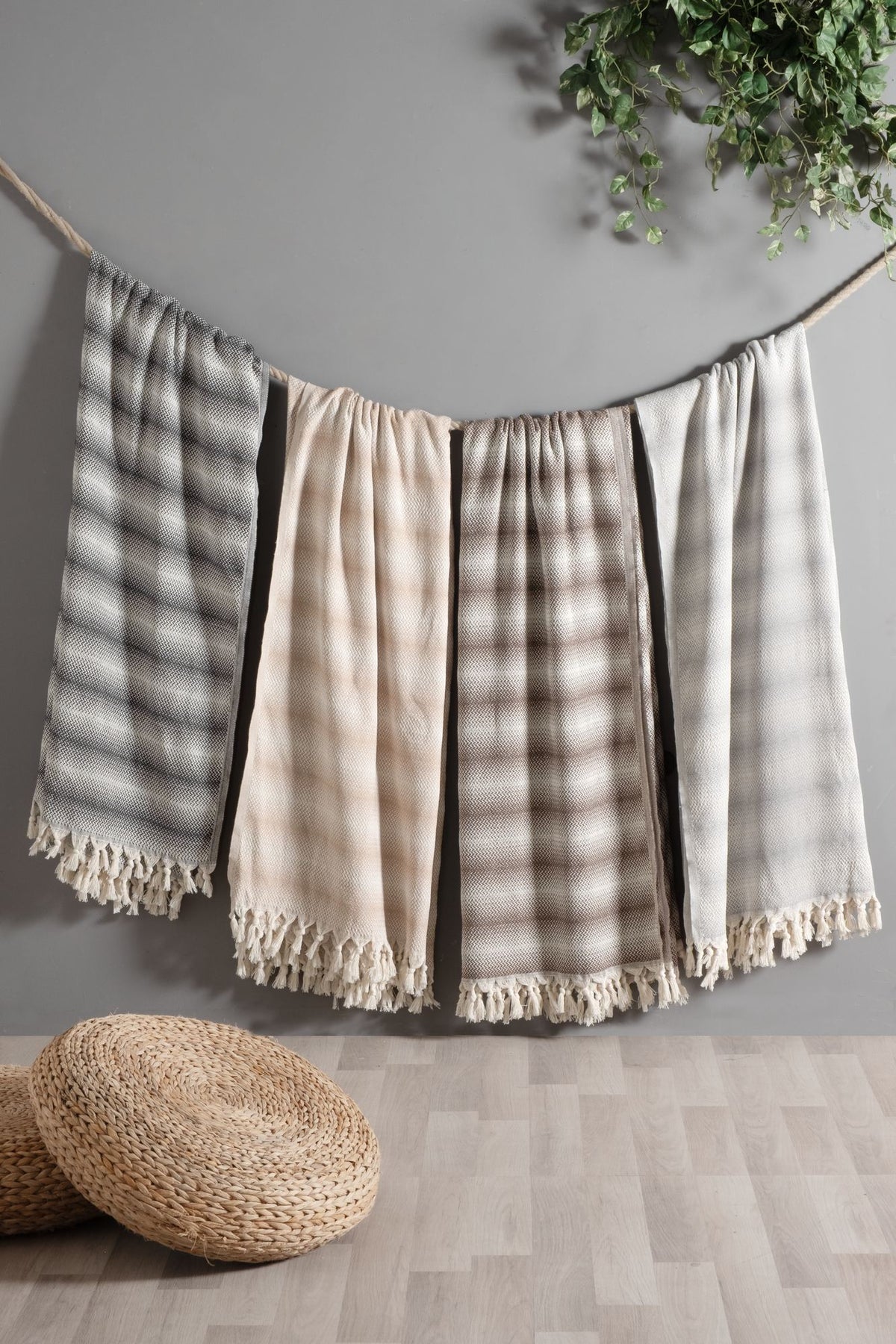 Cuvertură pichet pat dublu, Milo - Beige, Bej
