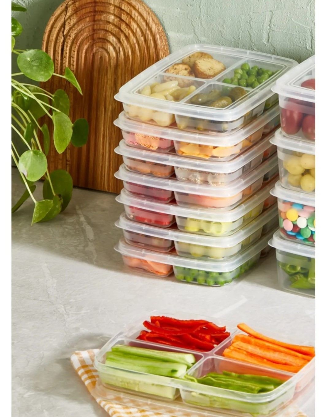 Set cutii depozitare (12 piese), Bayev - 400, Transparent