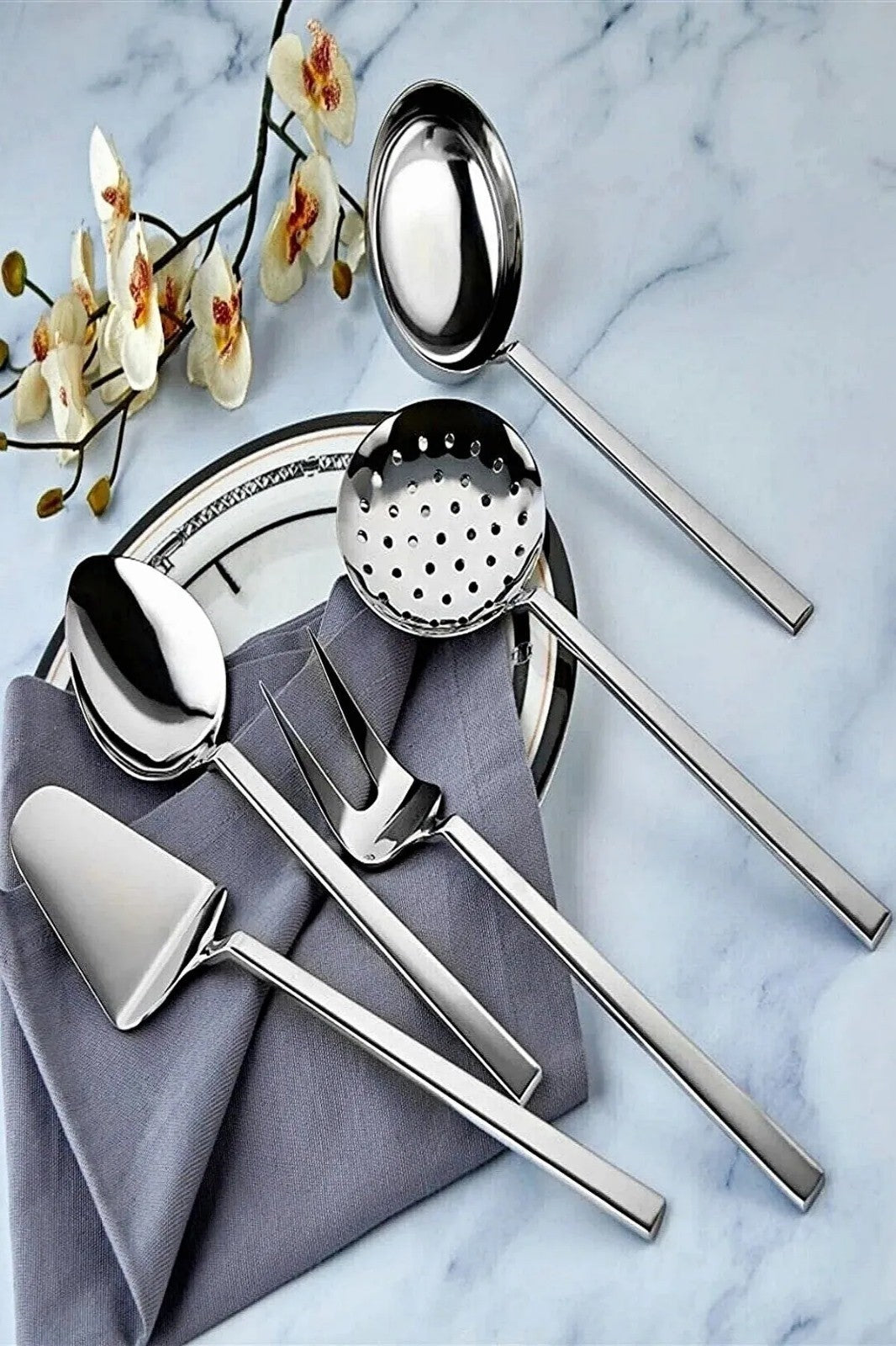 Set de servire (5 piese), Bayev - Grey, Gri