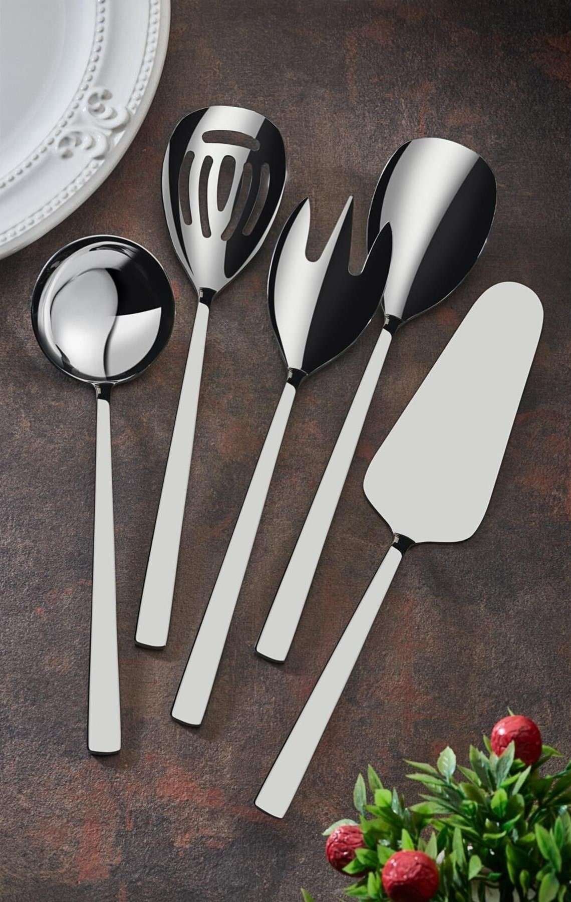 Set de servire (5 piese), Sos5, Argintiu