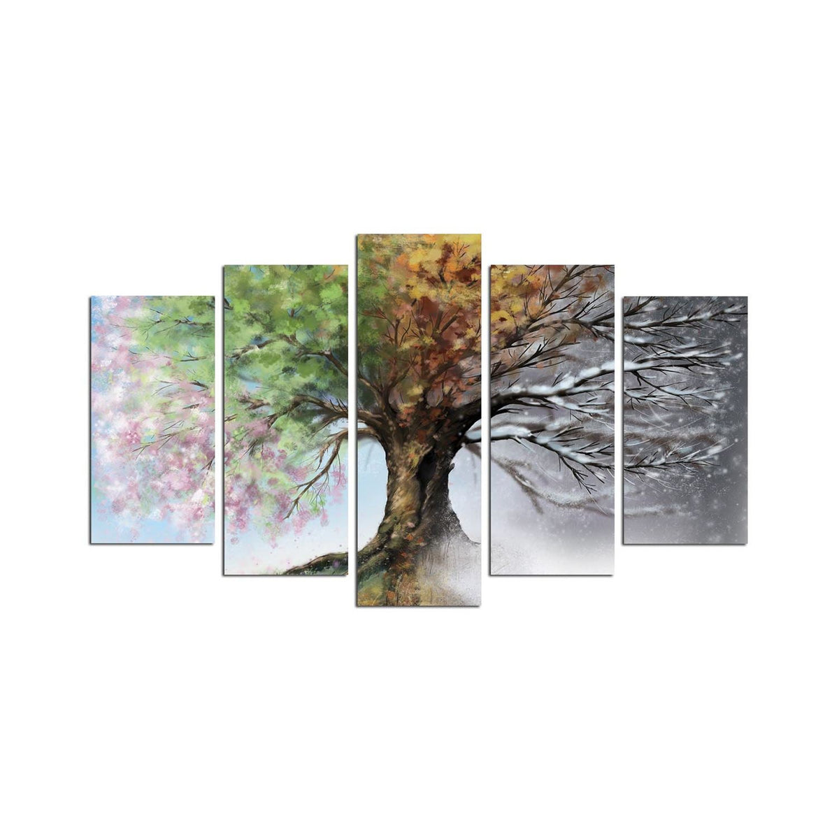 Tablou decorativ MDF (5 piese), 5DMDF-6, Multicolor