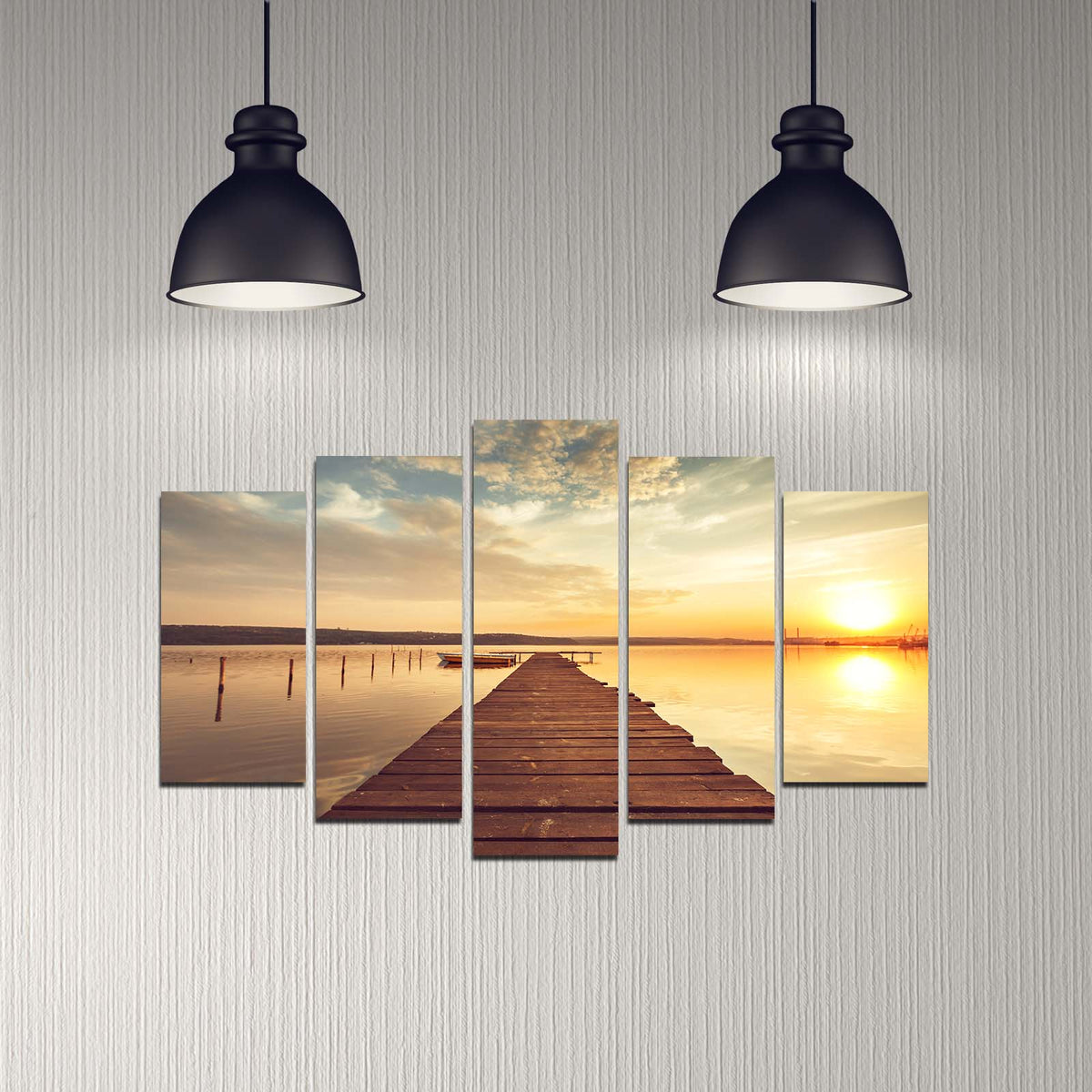 Tablou decorativ MDF (5 piese), 5DMDF-26, Multicolor