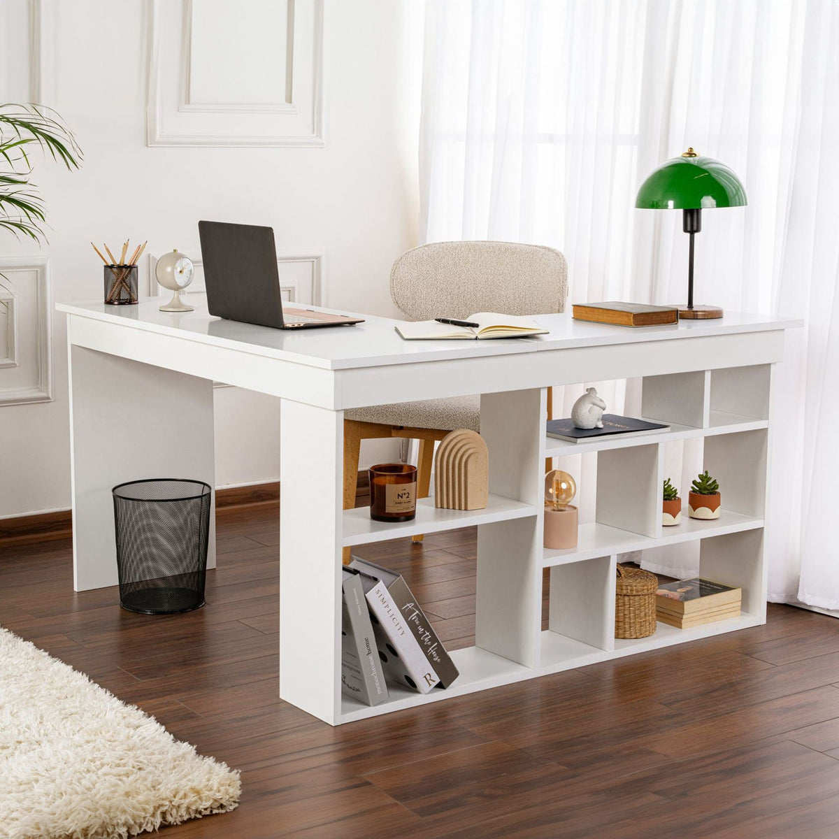 Birou, Vesper - Natural White, Alb natural