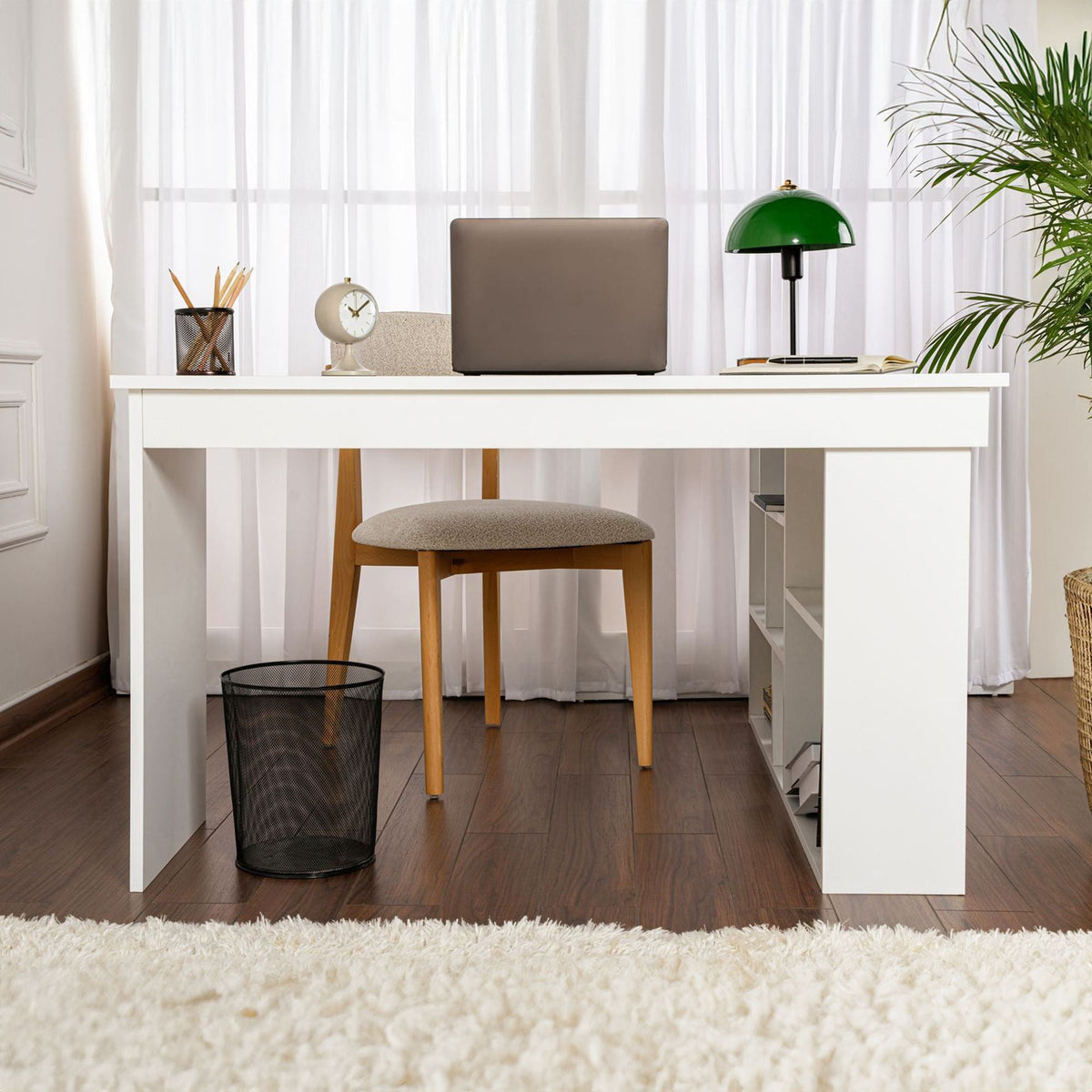 Birou, Vesper - Natural White, Alb natural