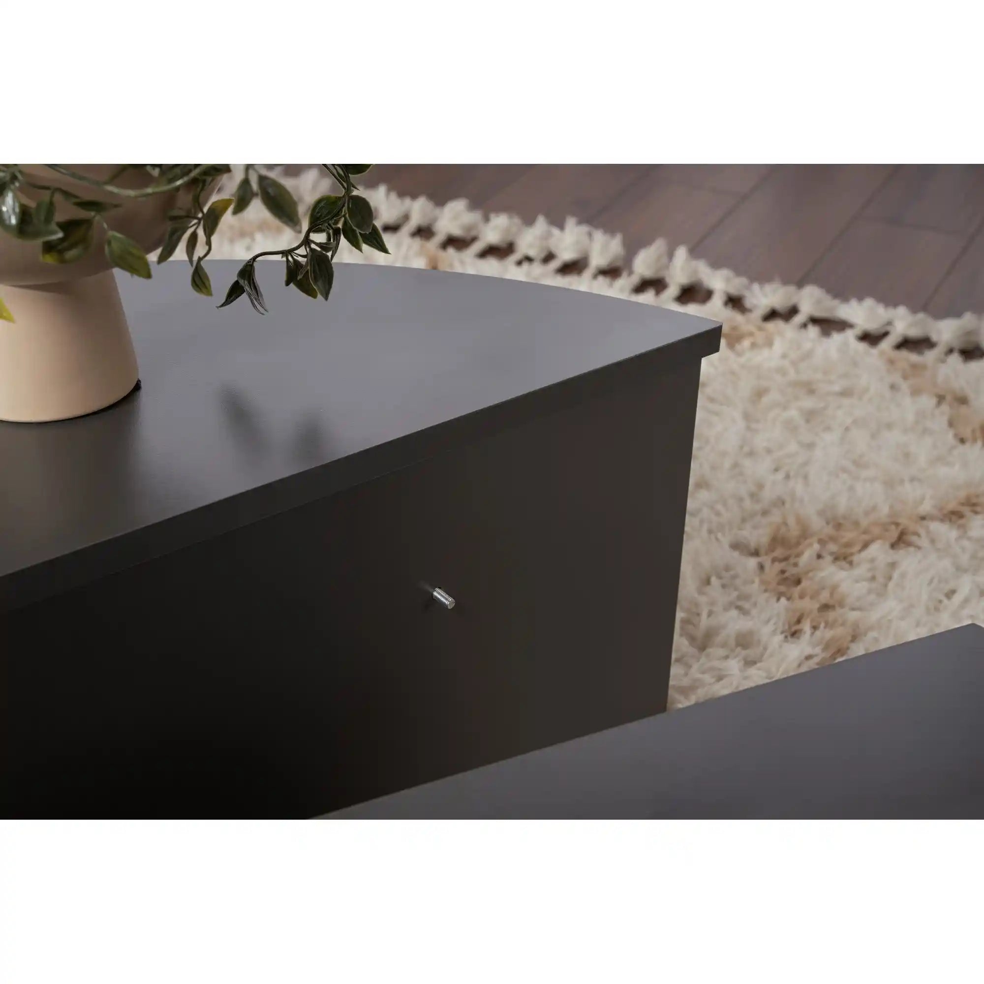 Set 2 masute ORION, gri antracit, PAL melaminat