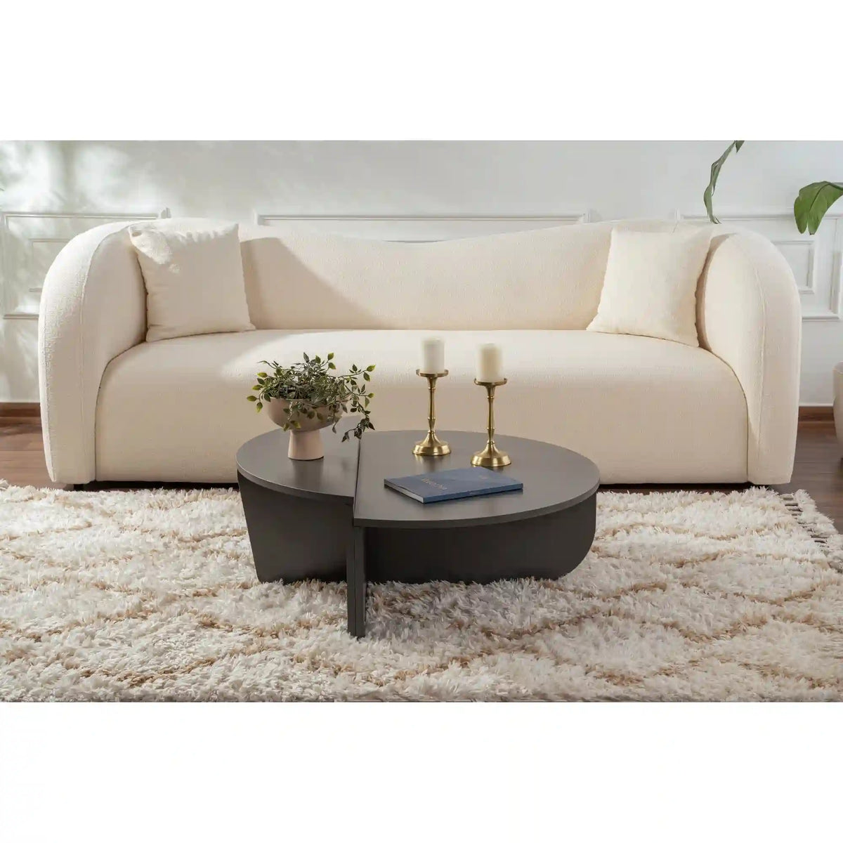 Set 2 masute ORION, gri antracit, PAL melaminat