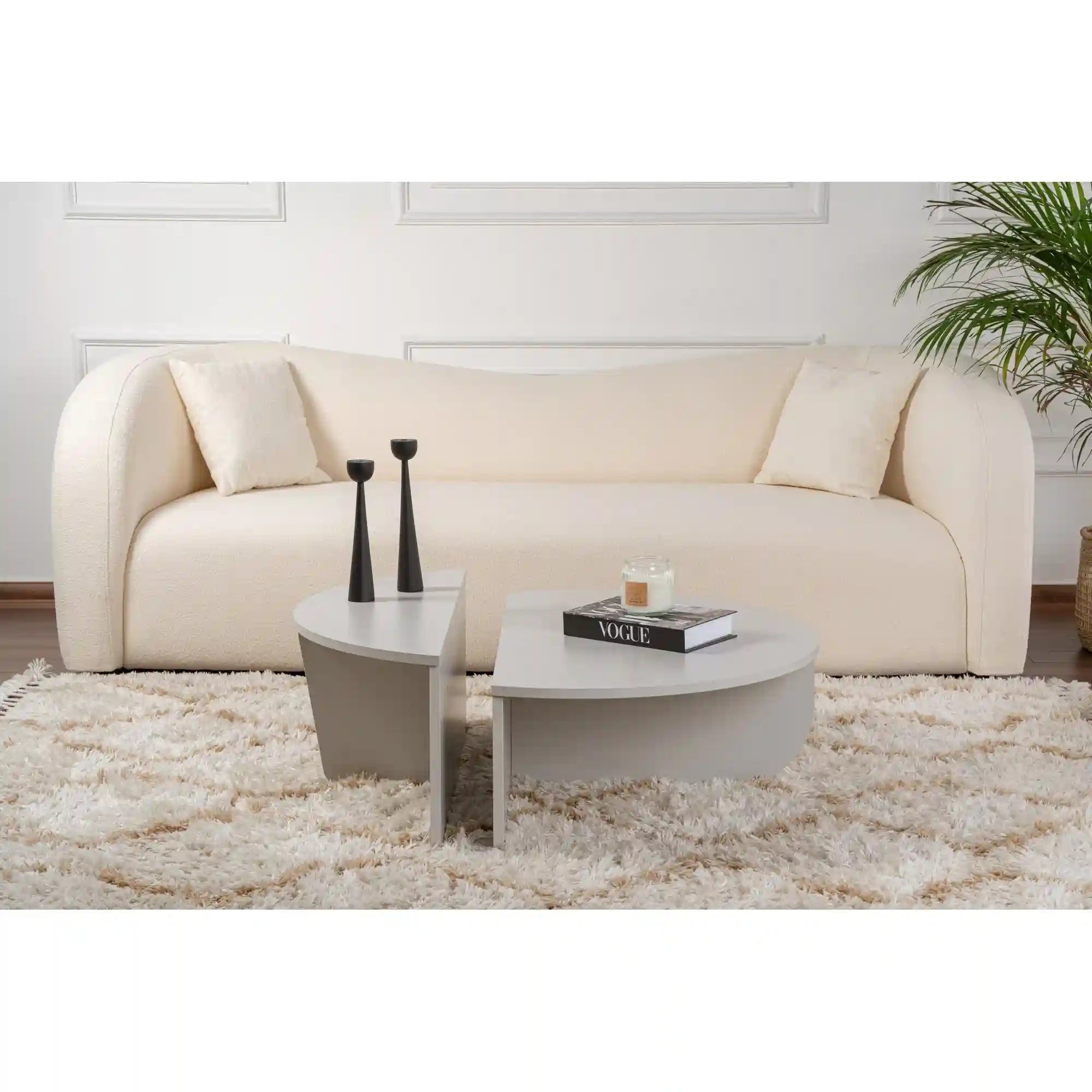 Set 2 masute ORION, gri, PAL melaminat