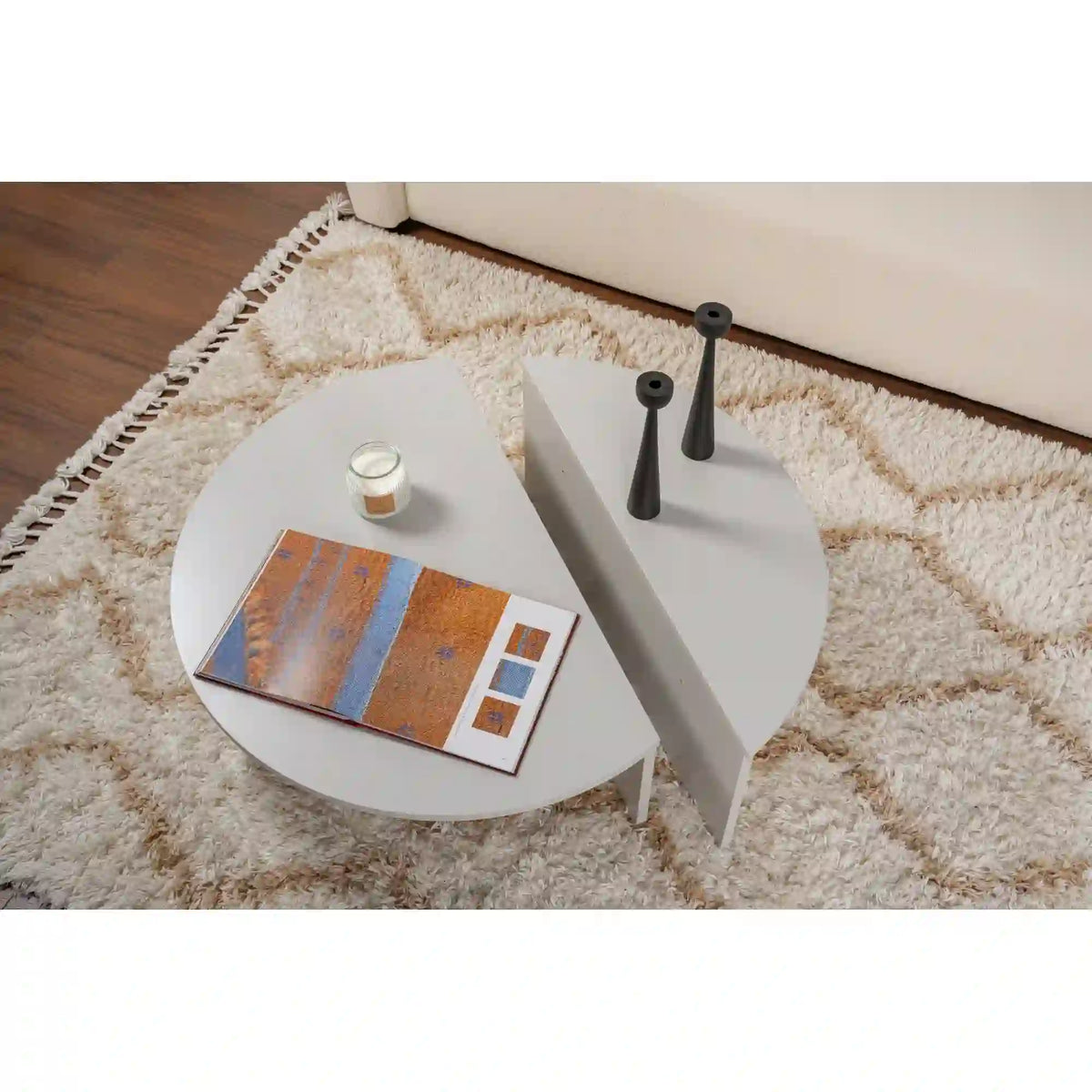 Set 2 masute ORION, gri, PAL melaminat