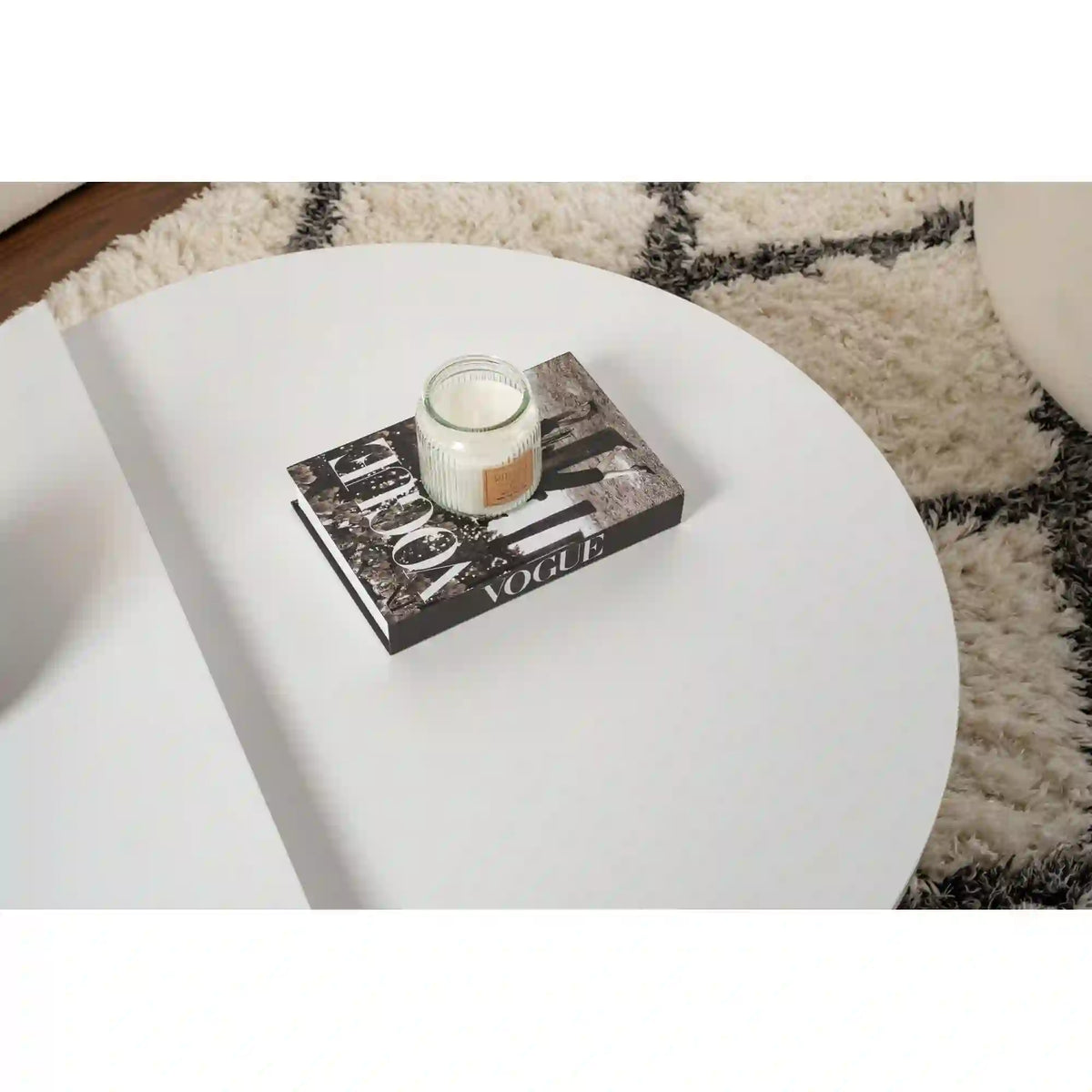 Set 2 masute ORION, alb, PAL melaminat