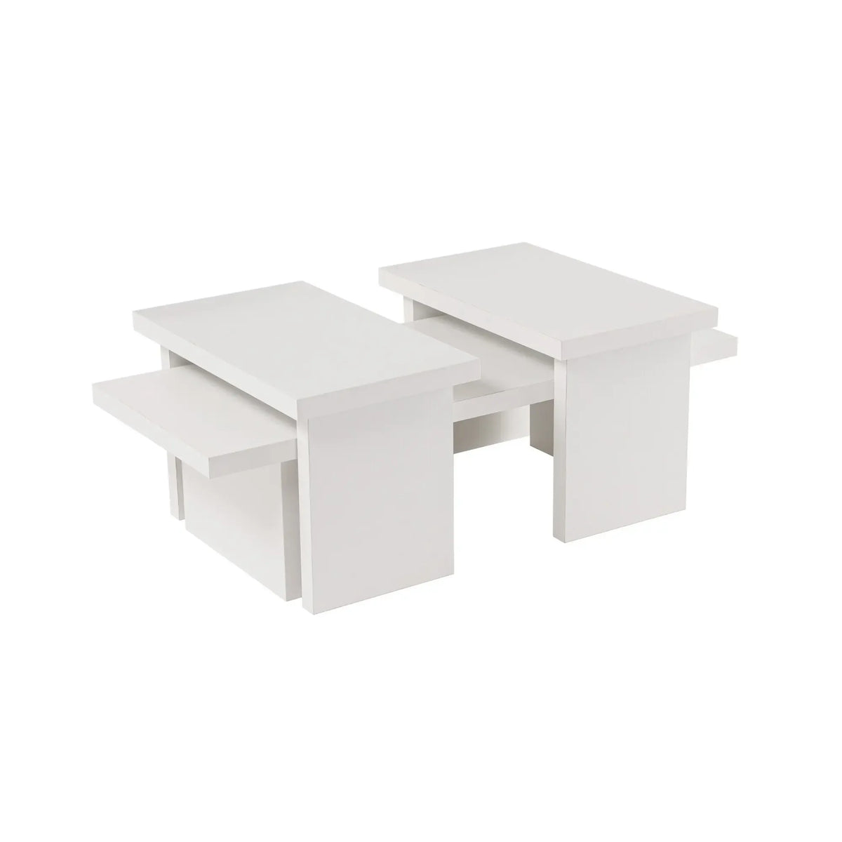 Masuta cafea SANCTUARY, alb, PAL, 110x45x30 cm