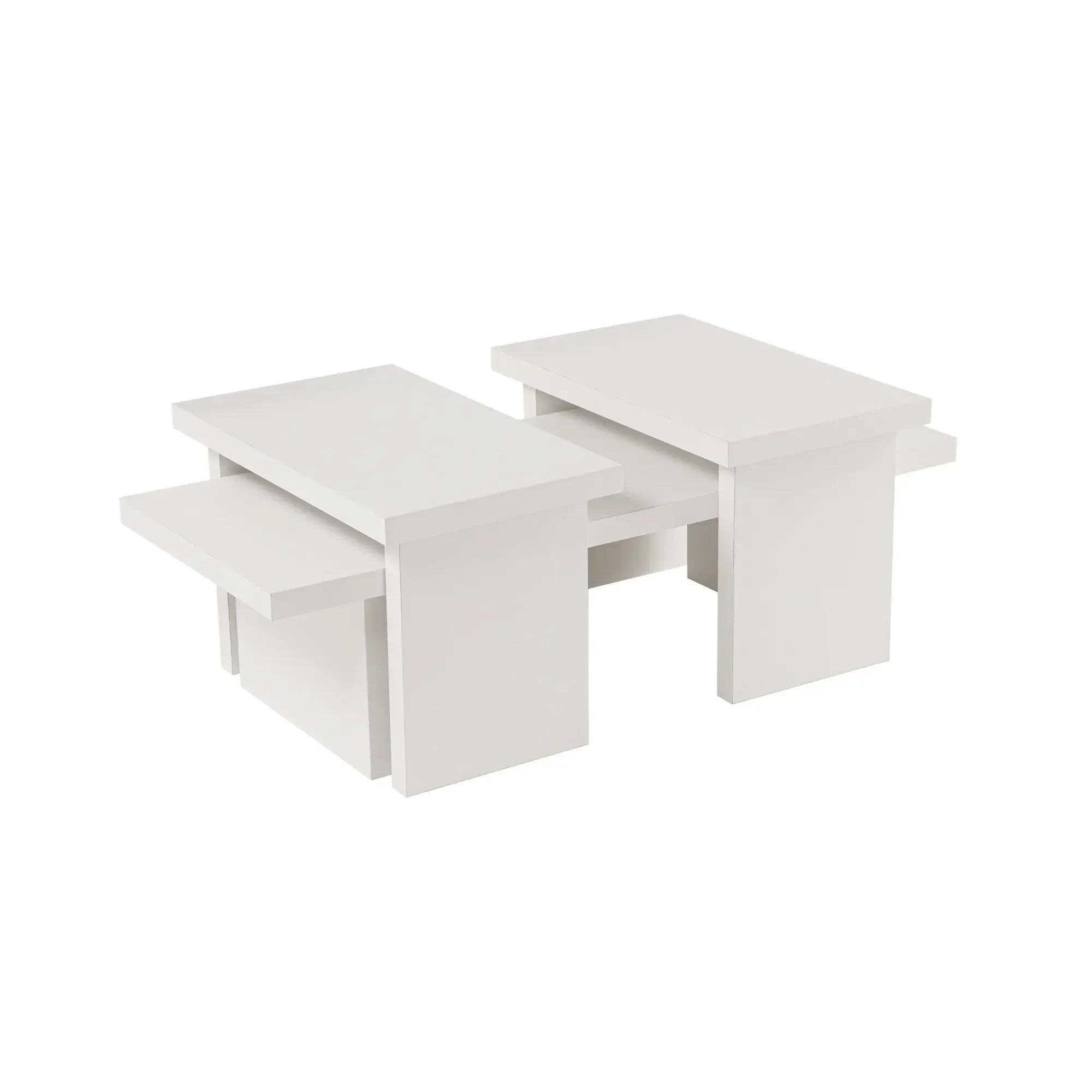 Masuta cafea SANCTUARY, alb, PAL, 110x45x30 cm