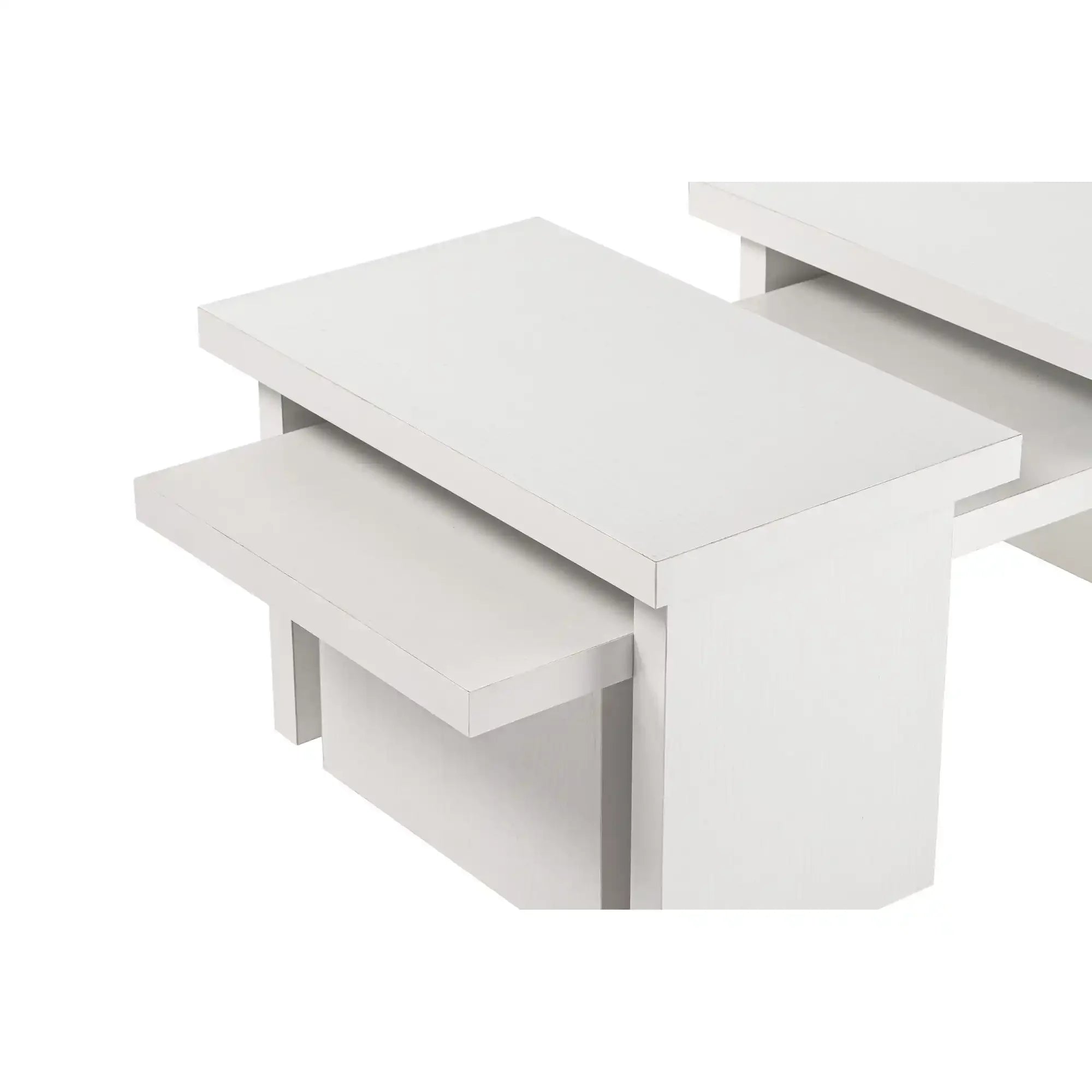 Masuta cafea SANCTUARY, alb, PAL, 110x45x30 cm