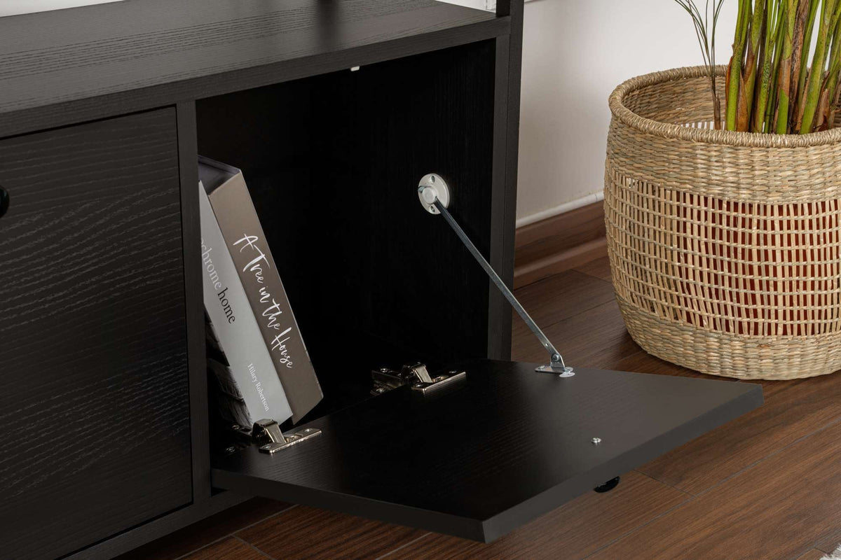 Consolă, Solace - Wood Black, Black, Lemn Negru / Negru