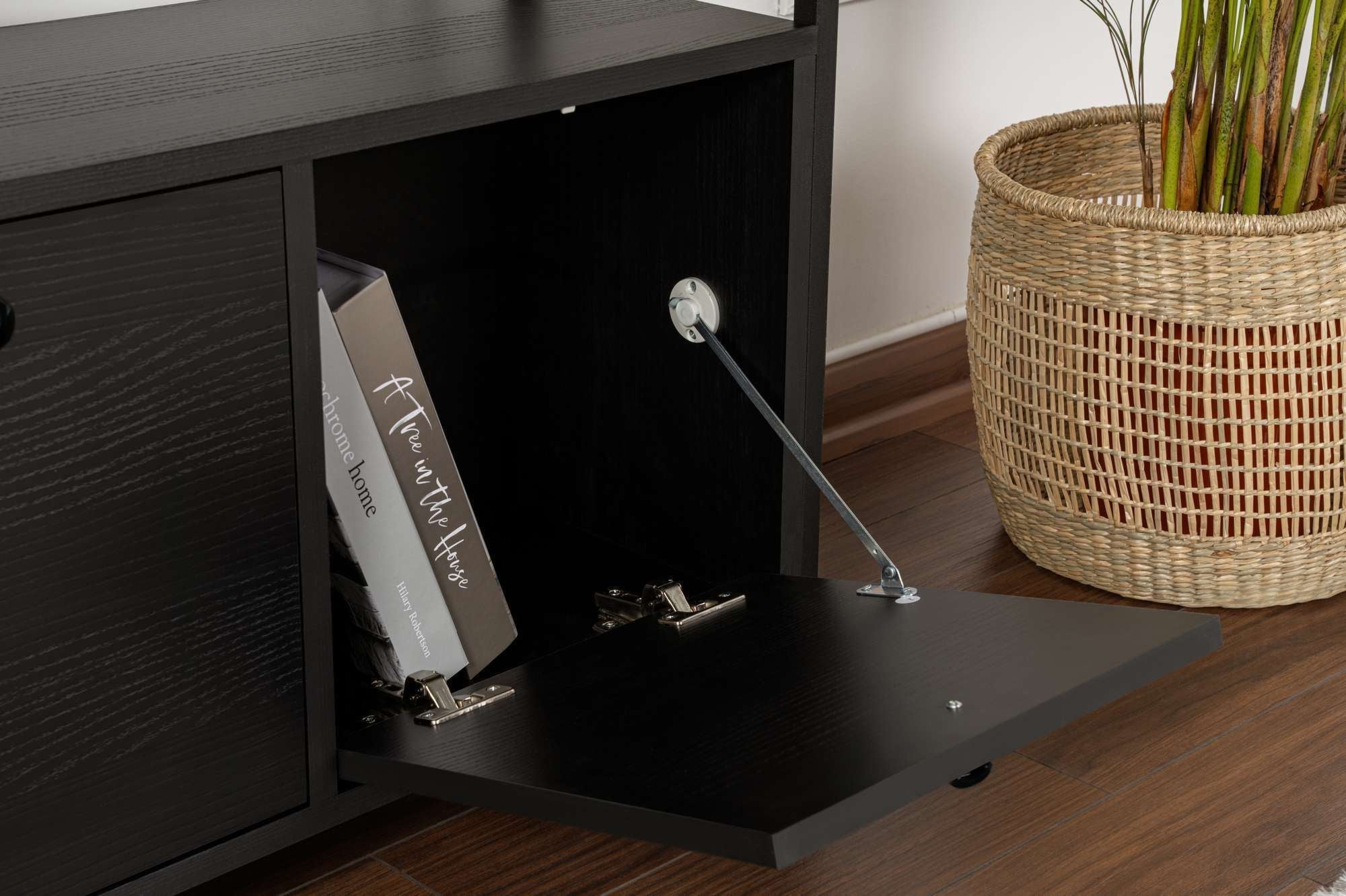 Consolă, Solace - Wood Black, Black, Lemn Negru / Negru