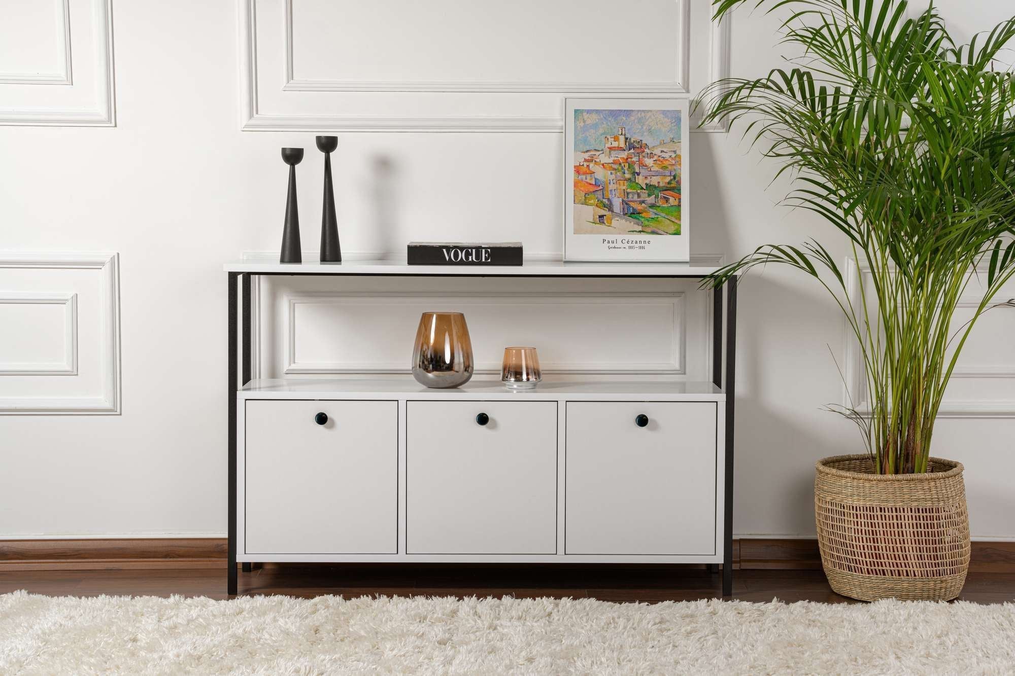 Consolă, Solace - White, Black, Alb / Negru