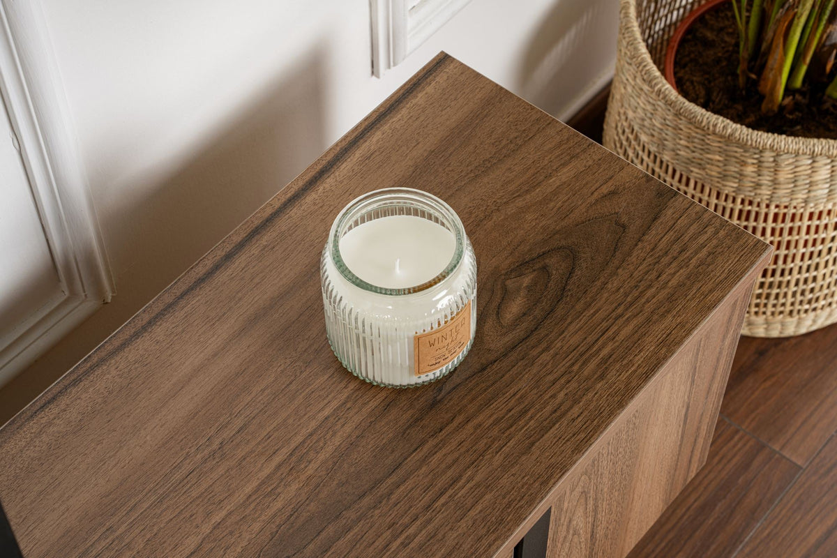 Comodă TV, Serenity - Venezia Walnut, Black, Nuc Veneția / Negru