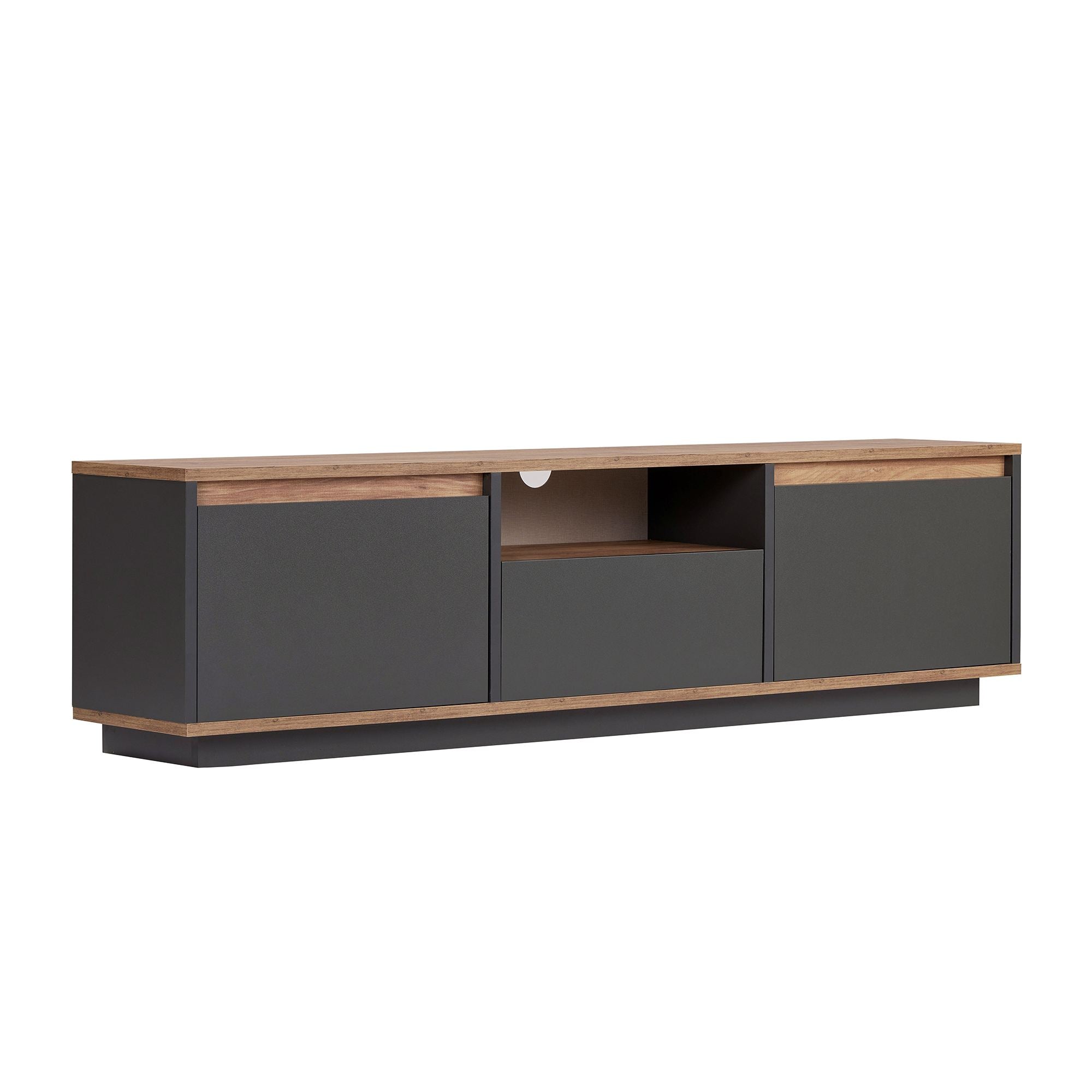 Comodă TV, Sentinel - Anthracite, Atlantic Pine, Antracit / Pin Atlantic