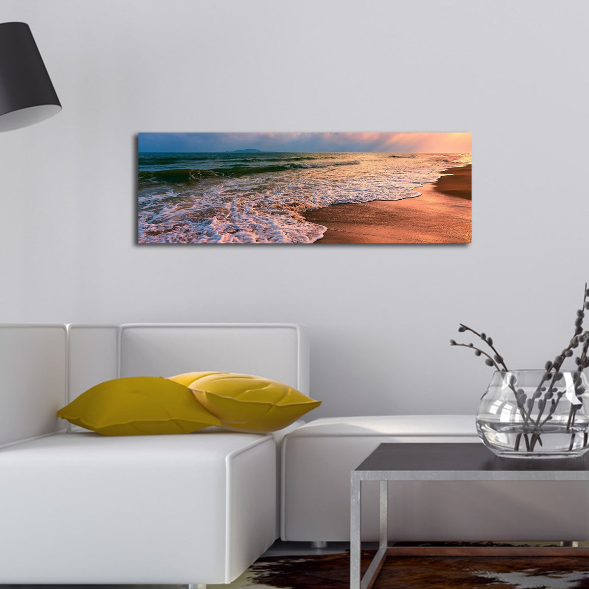 Tablou decorativ pe pânză cu LED, 3090İACT-72, Multicolor