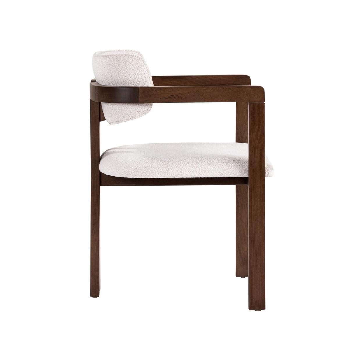 Scaun, Toscana - White, Dark Walnut, Alb / Nuc închis