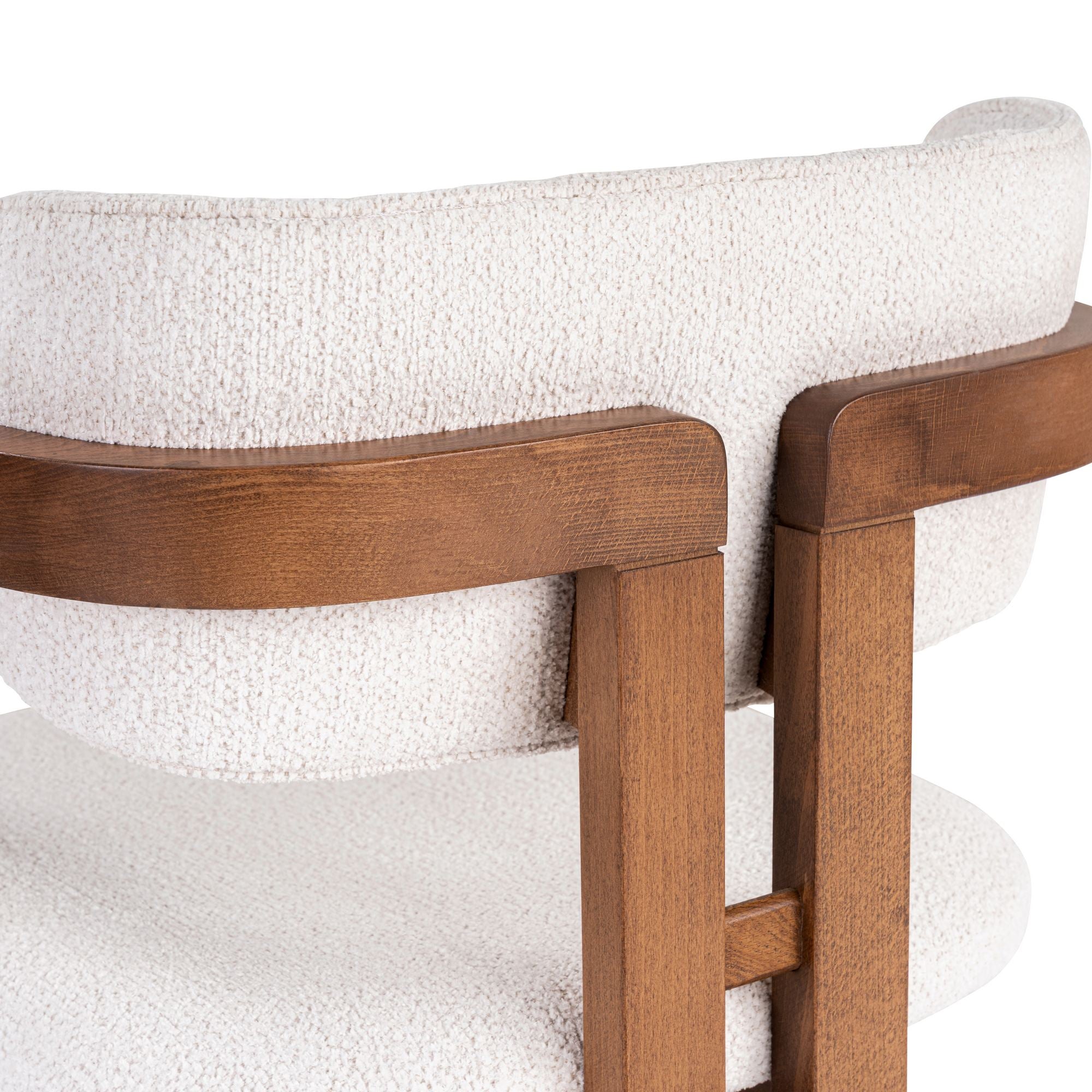 Scaun, Toscana - White, Walnut, Alb / Nuc