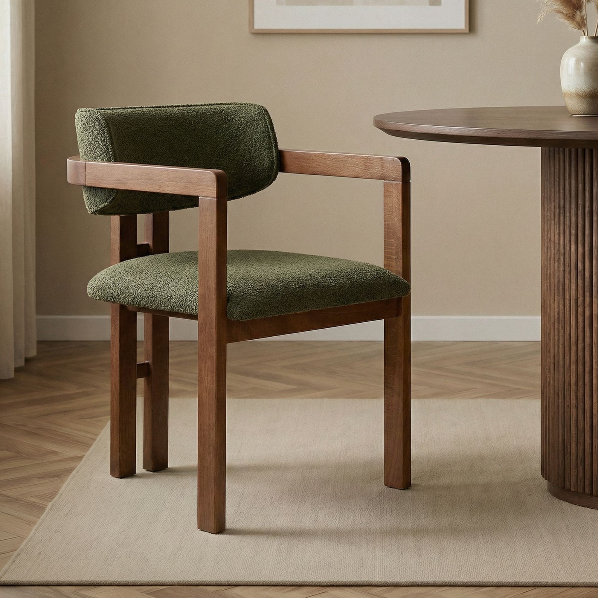 Scaun, Toscana - Green, Walnut, Verde / Nuc