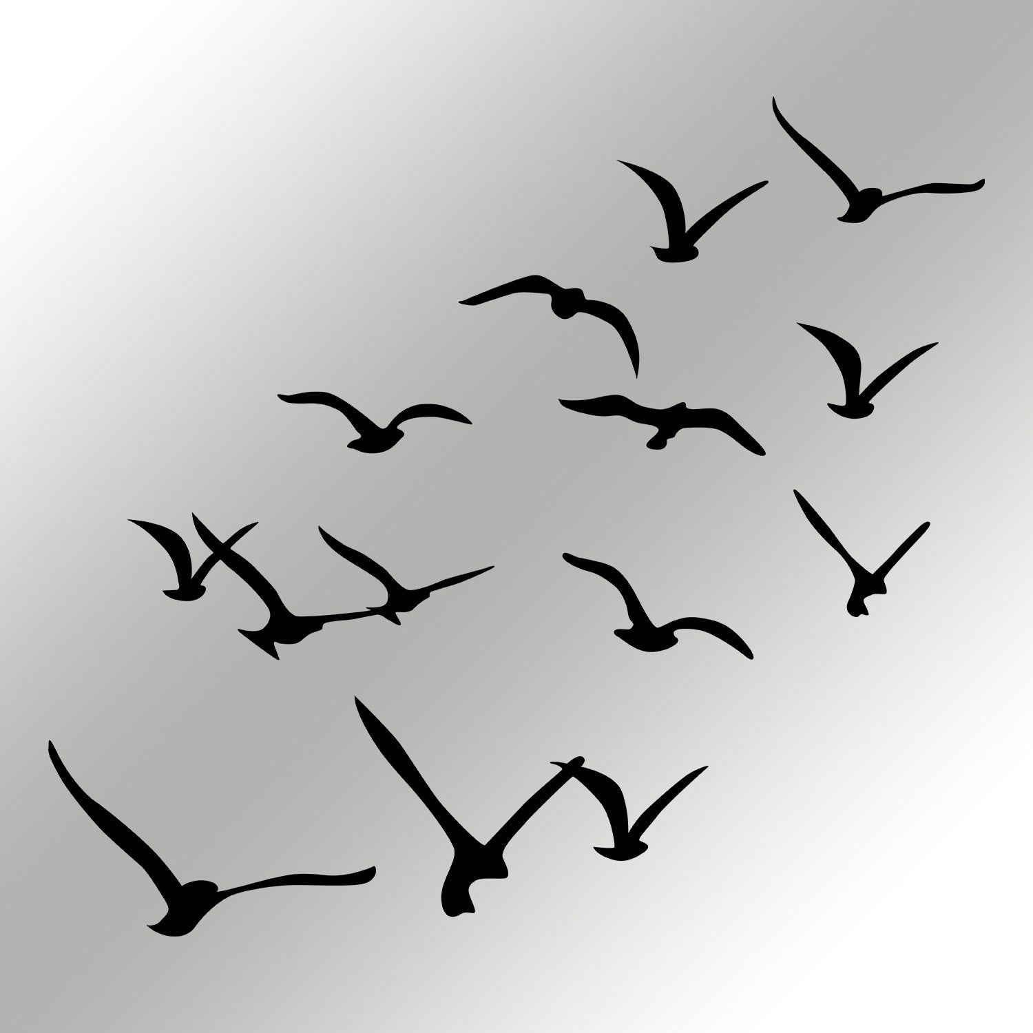Accesoriu decorativ metalic de perete, Migration, Negru