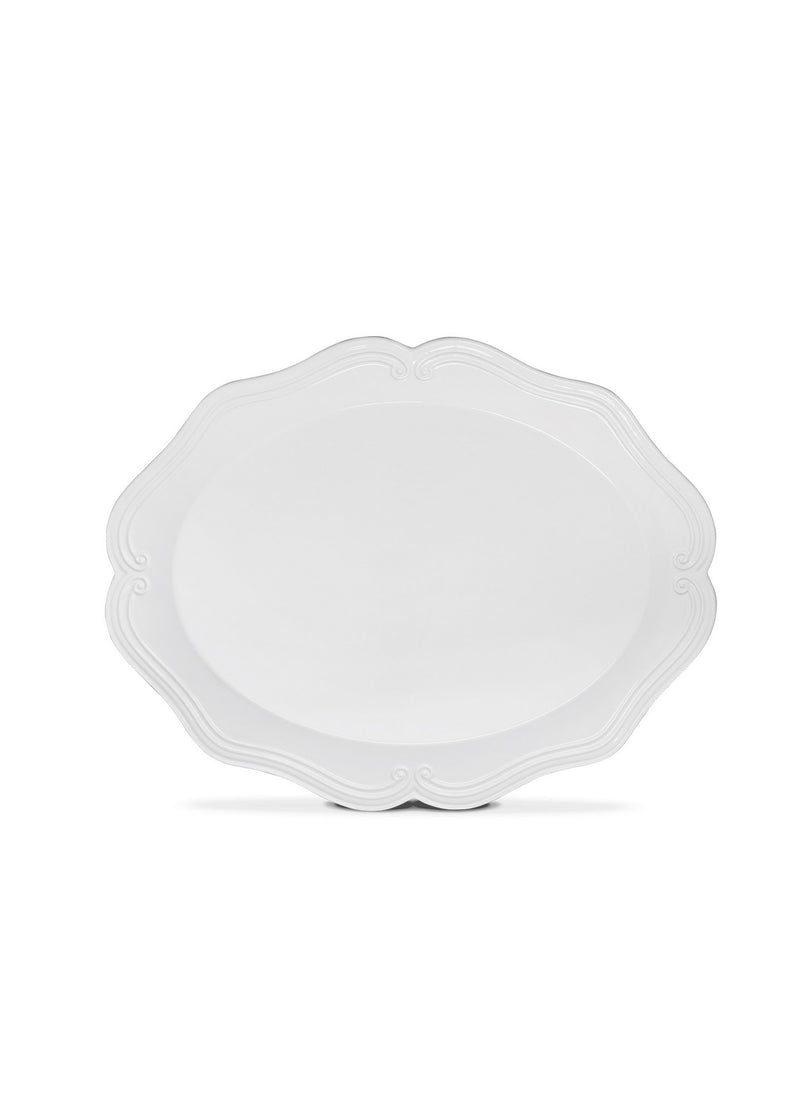 Platou GRD0007, alb, ceramica, 38x5x48 cm