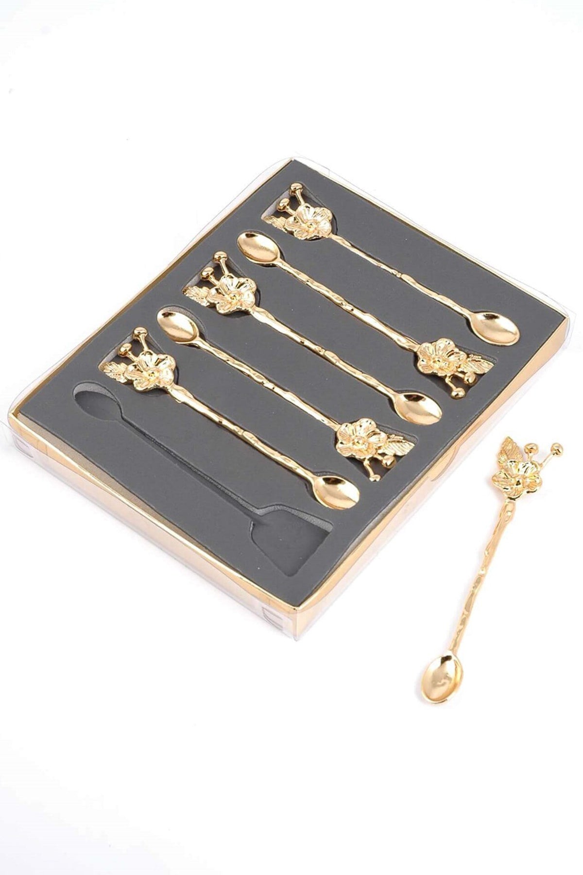 Set linguri (6 piese), PLT0493, Auriu