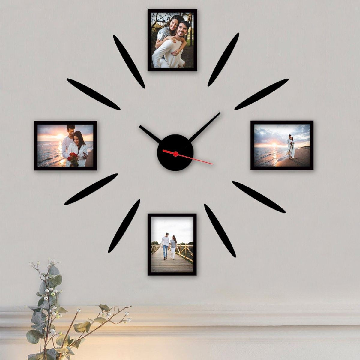 Ceas decorativ MDF, SCS06, Multicolor
