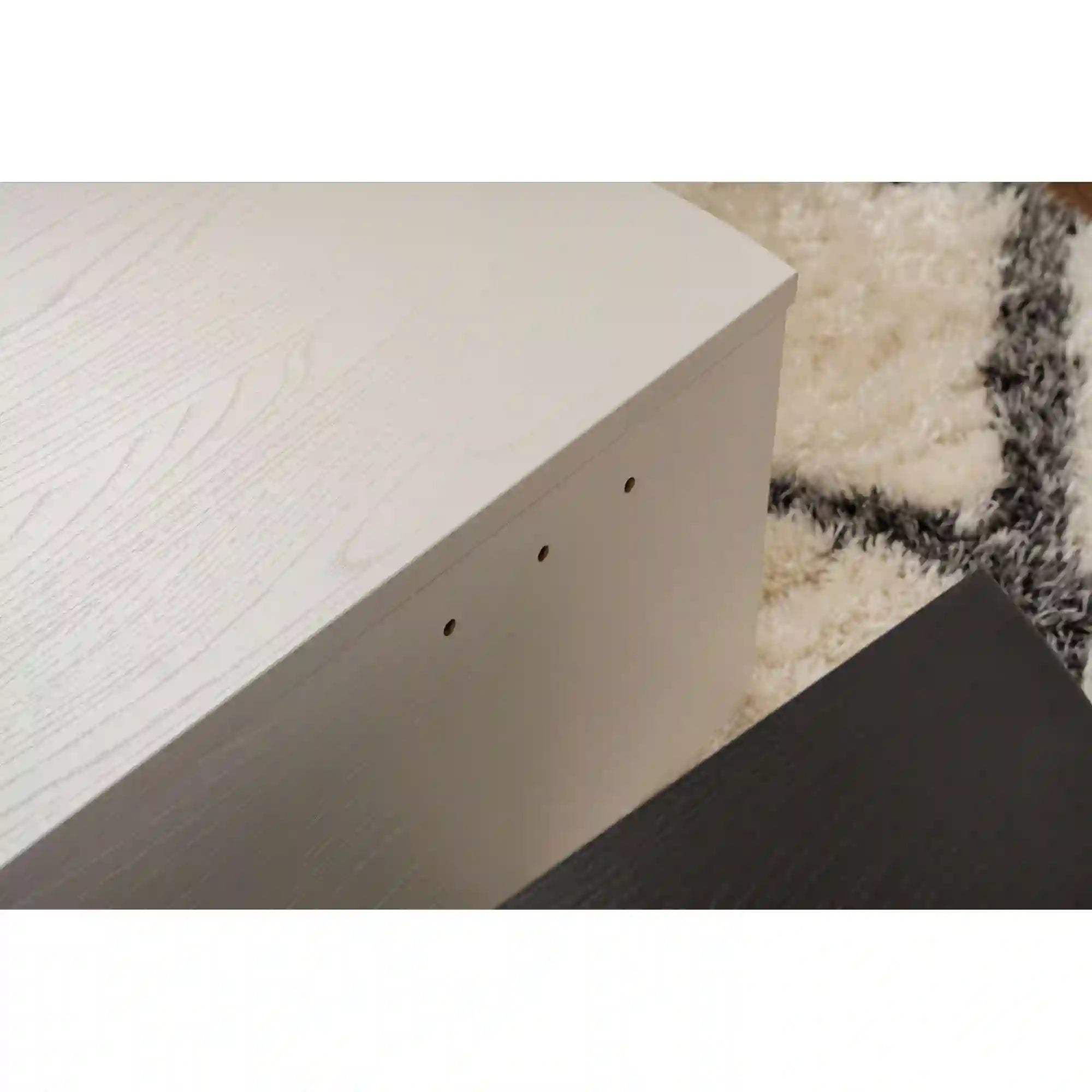 Set 2 masute ORION, alb/negru, PAL melaminat