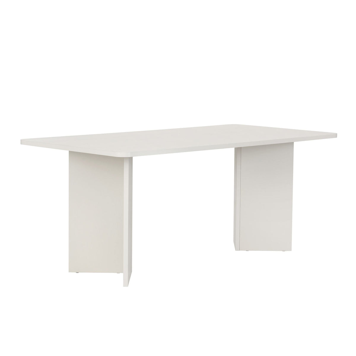 Masă dining, Linza - Wood White, Lemn Alb
