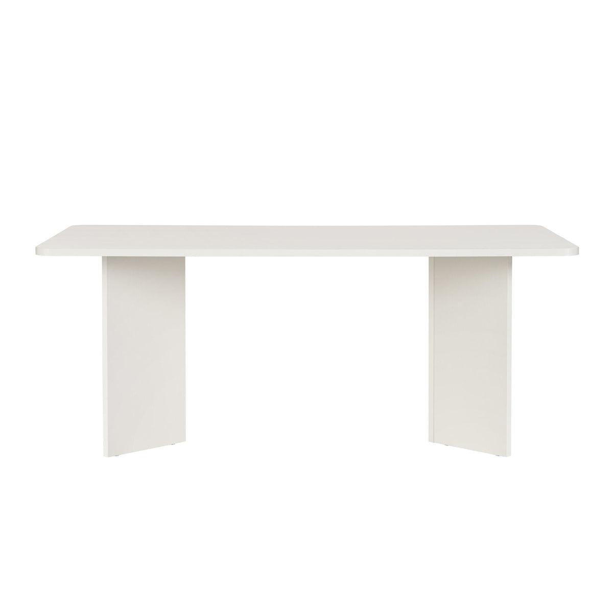 Masă dining, Linza - Wood White, Lemn Alb