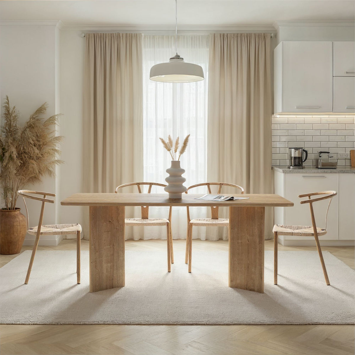 Masă dining, Linza - Honey Oak, Stejar Miere