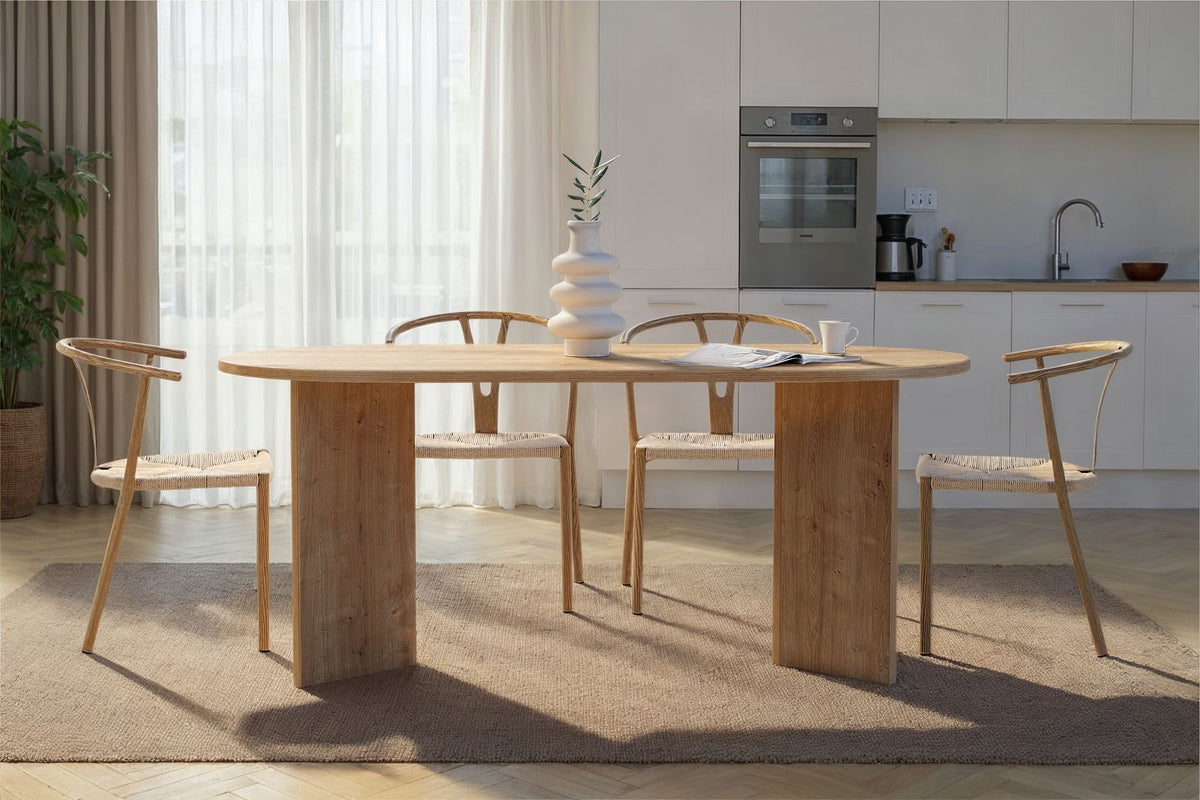 Masă dining, Sablin - Sapphire Oak, Stejar Safir
