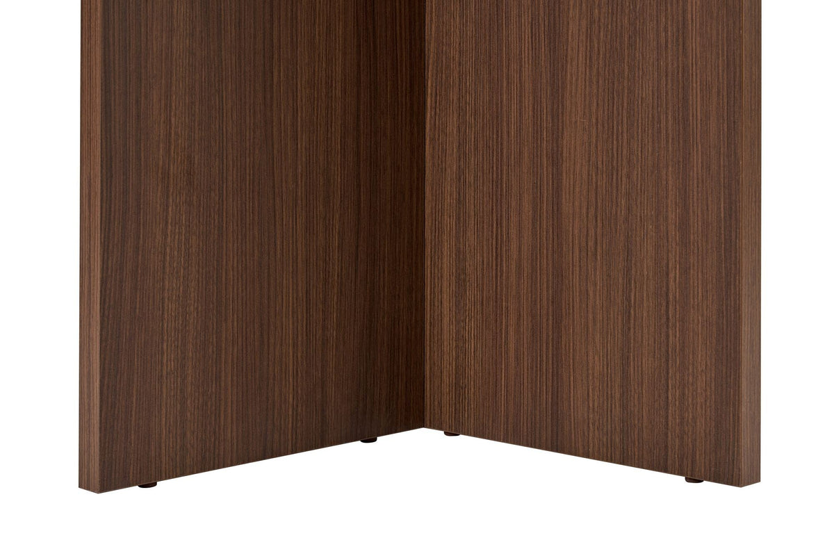 Masă dining, Sablin - Travertine, Milano Walnut, Travertin / Nuc Milano