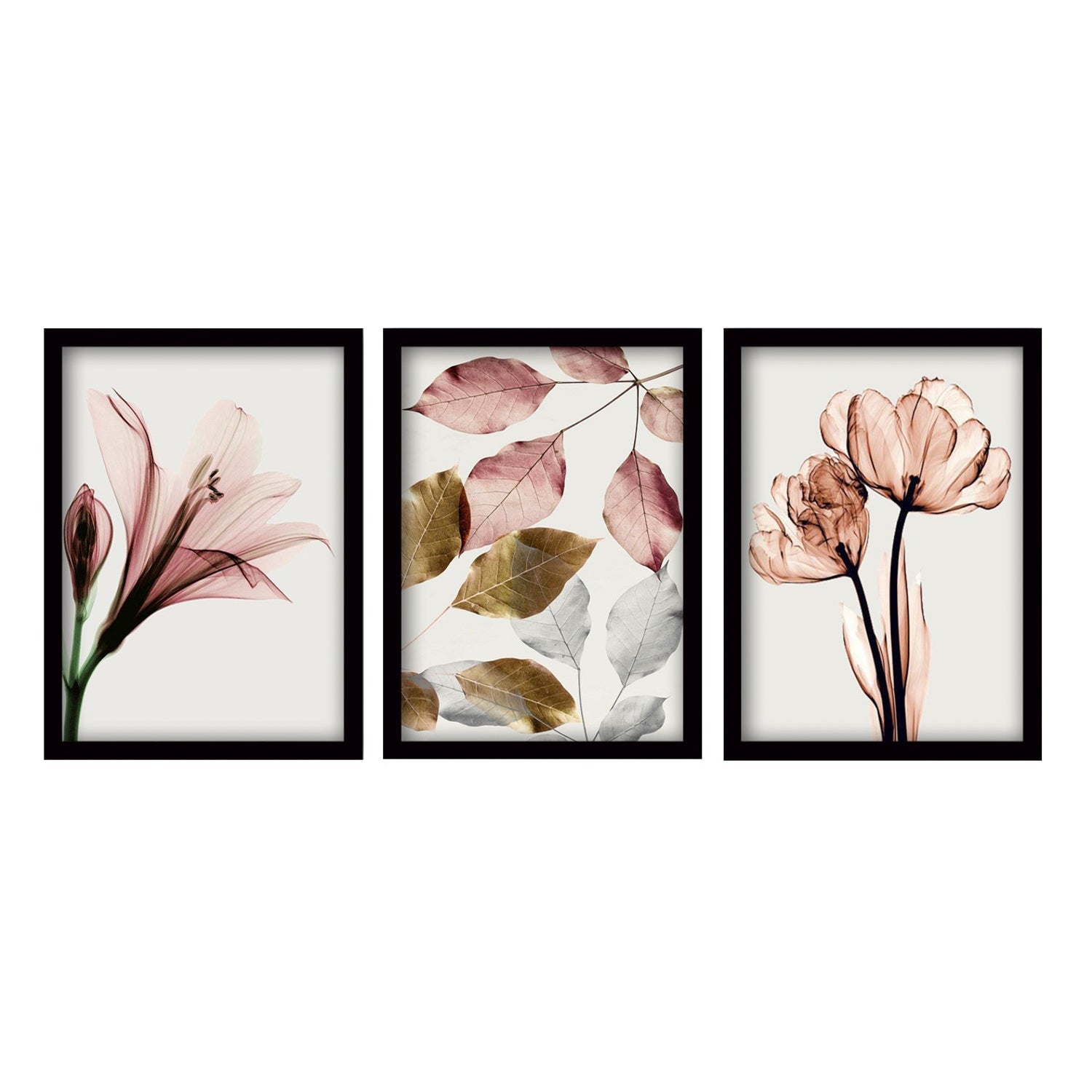 Tablou decorativ cu ramă (3 piese), 3SC194, Multicolor