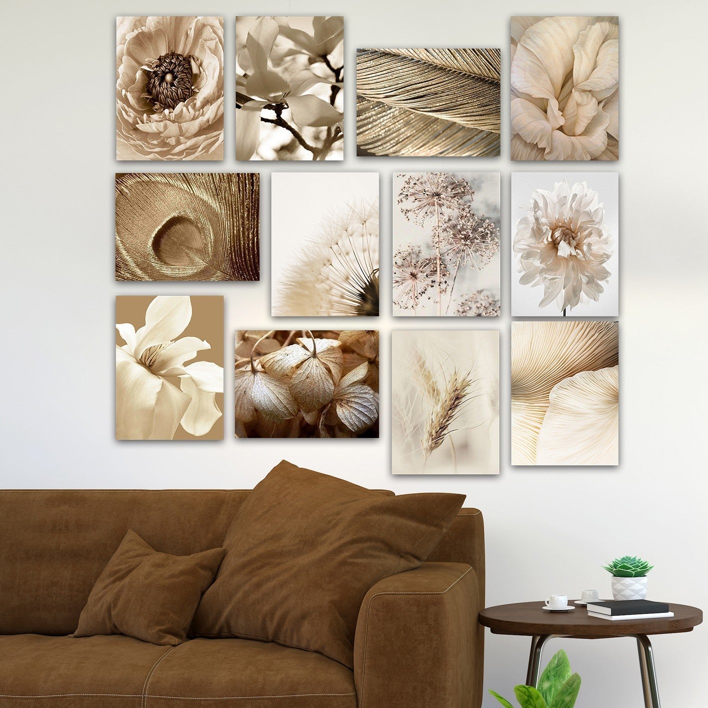 Tablou decorativ MDF (12 piese), 12MDF33YS, Multicolor